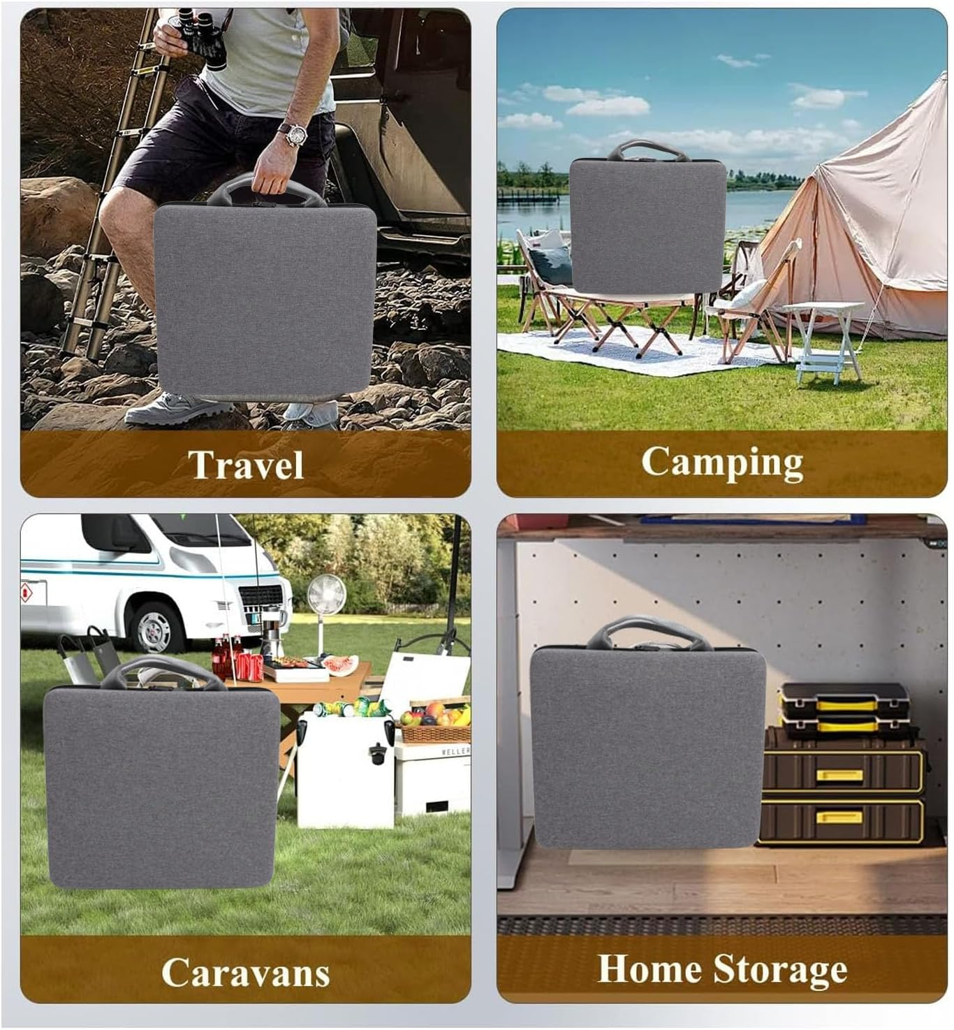 Mini Case, Travel Case for Mini, Sturdy Briefcase for Mini Starlink, Mini Travel Bag with Dual Layer Customizable Shock-Absorbing Foam Interior For image number 4