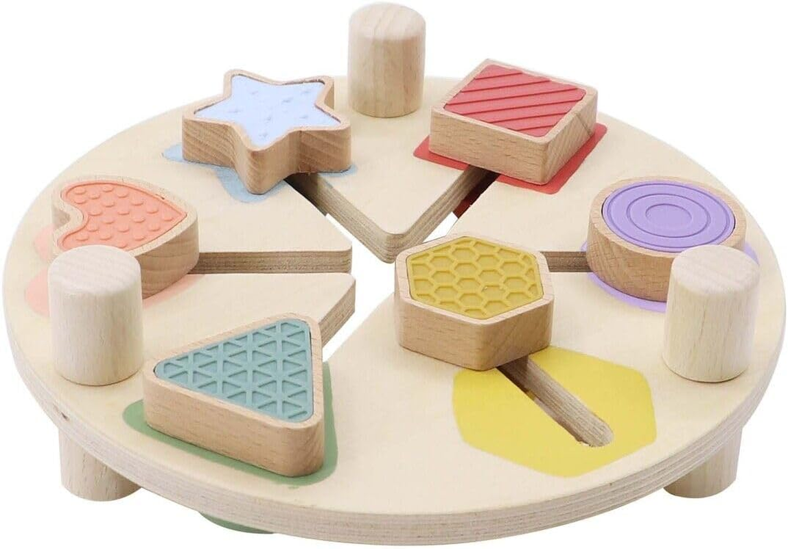 Kaper Kidz - Wooden Shape & Colour Match Table | Colour and Shape Sorting