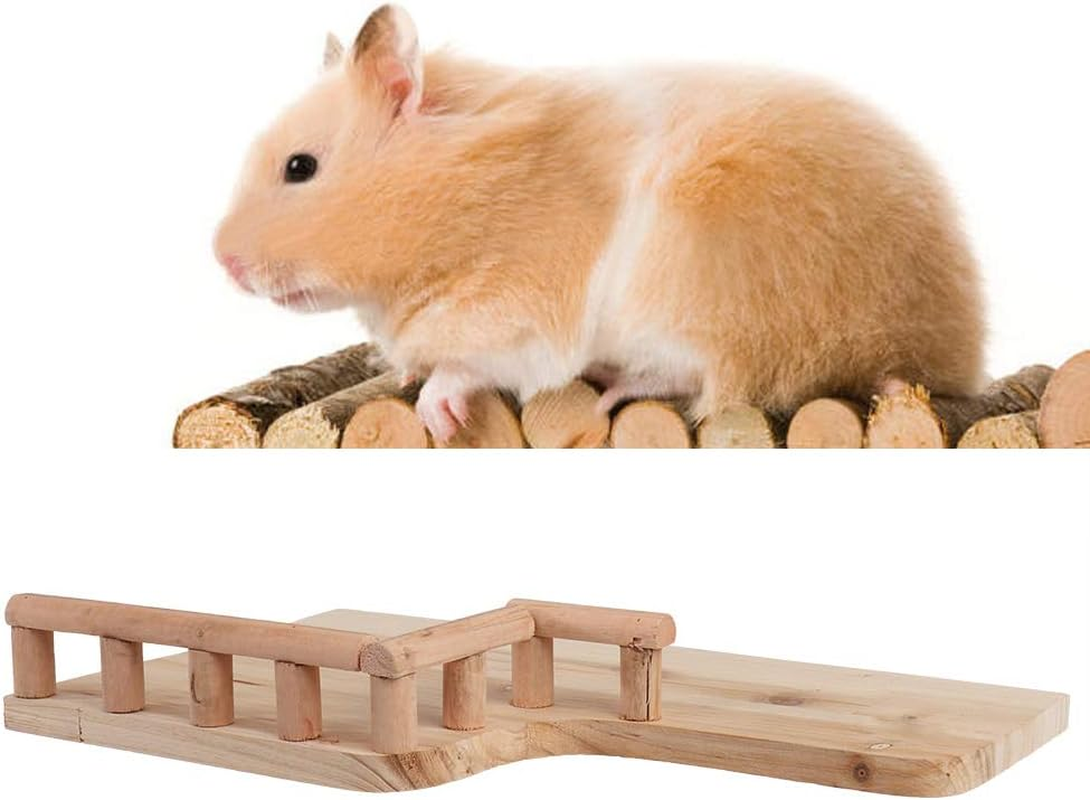 Wooden Corner Platform Shelf Rest, Wooden Parrot Hamster My Neighbor Totoro Birdcage Stands Hamster Climbing Small Pet Cage Accessories Toys image number 6