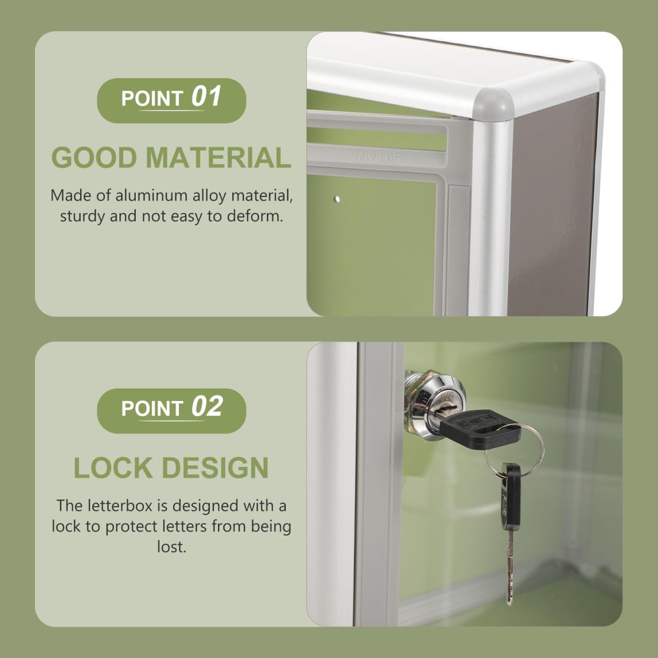 STOBOK Transparent Mailbox, Acrylic Suggestion Box with Slot and Lock, Wall-Mount Complaint Box for Collecting Mail Office & School Use, Dark Grey