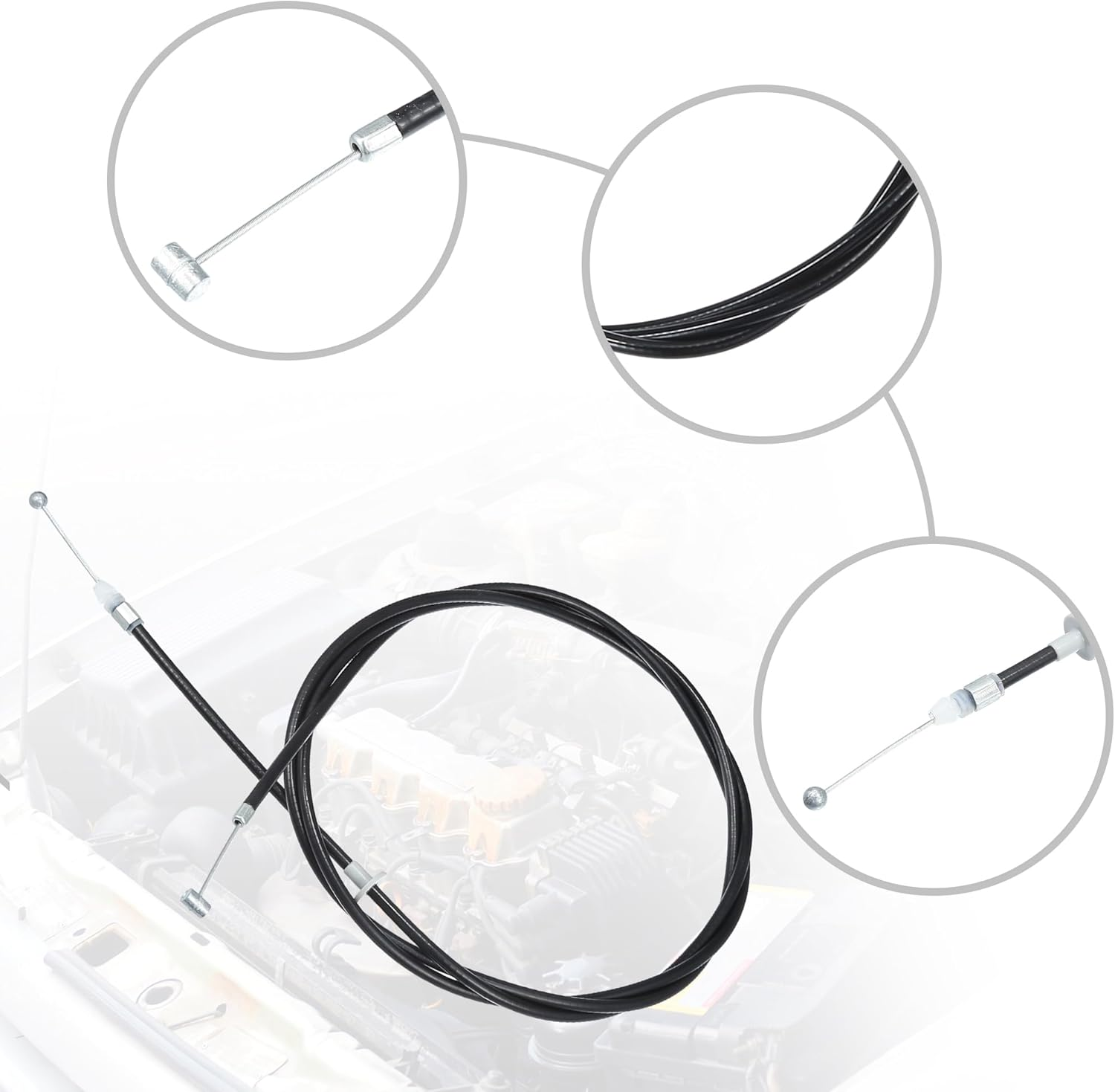 ACROPIX Front Hood Latch Release Cable Fit for Toyota RAV4 2001-2005 No.5363042060 - Pack of 1