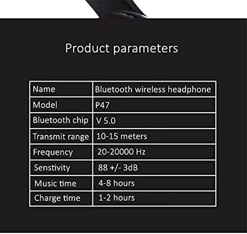 Wireless Foldable Bluetooth Headphones Noise Cancelling Hifi Stereo Earbuds with Microphone Headset Bag for Kids Gift (White) image number 5