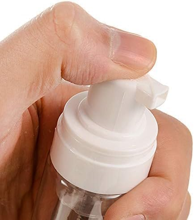 Damaill Foaming Dispenser 7Oz Transparent Empty Spray Bottles 2Pcs Plastic Foam Pump Travel Soap Portable Foam (200Ml) image number 4