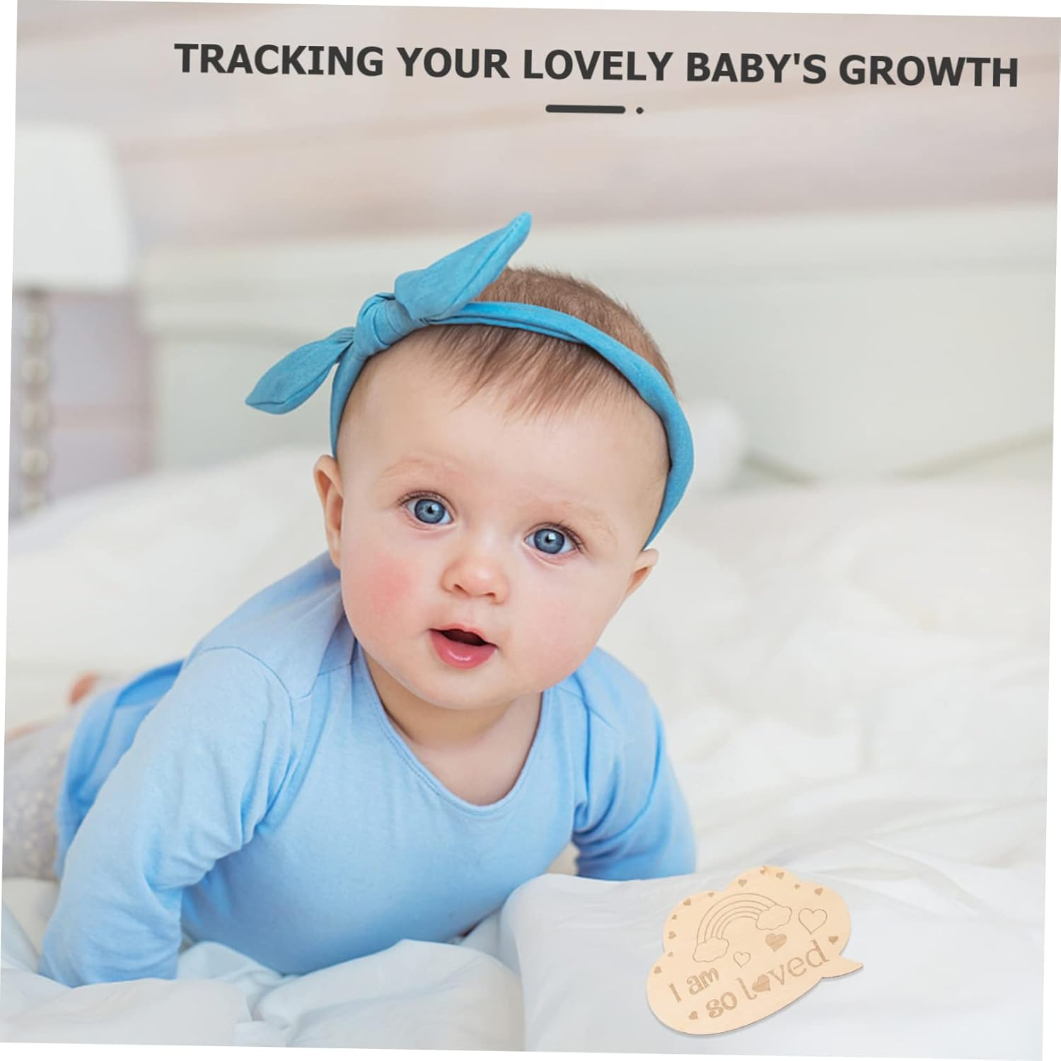 Boy Girl Milestone Wood Cards Double-Sided Photo Prop Natural Grain Monthly Birth Announcements