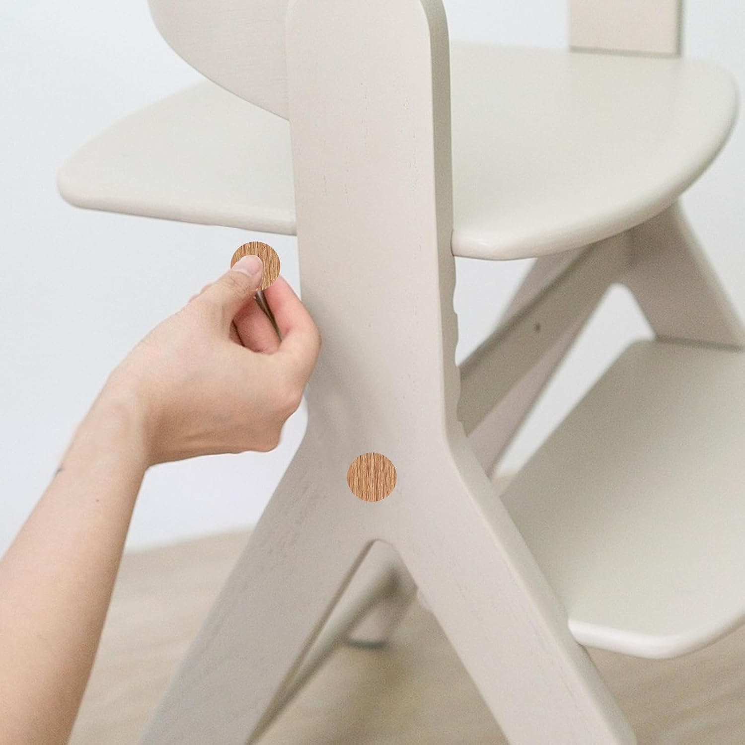 162PCS Screw Covers Caps,Grain Wood Furniture Decoration,Woods Stickers for Furniture,Wall Holes Cover,Cabinet Hole Covers,Textured Stickers,Wood Sticker,Nail Hole Patch,21Mm Adhesive Screw Hole Cover image number 4