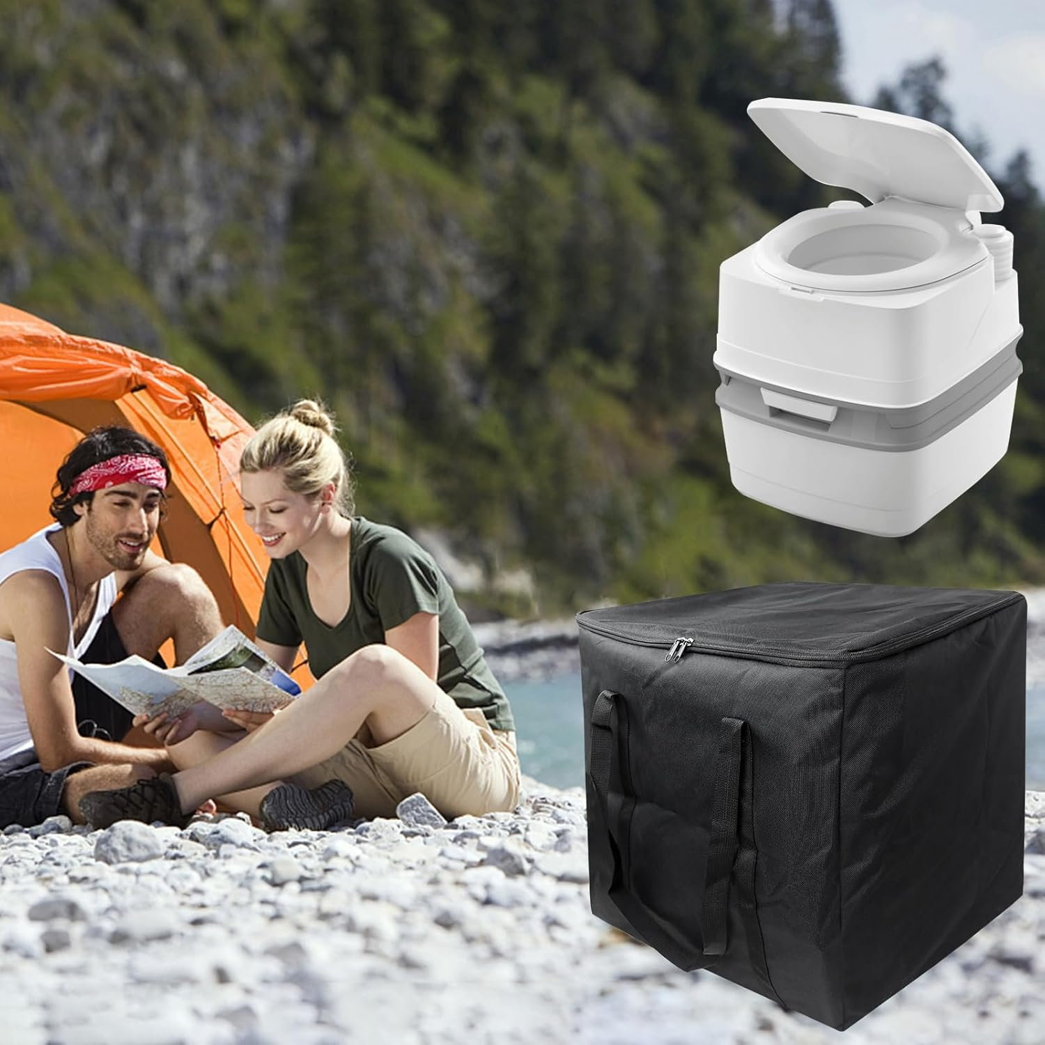 Portable Camping Toilet Storage Bag, Toilet Carry Bag for Porta Potti 165 365 145 335 345 565, Universal for Camping Caravan Motorhome Travel image number 2