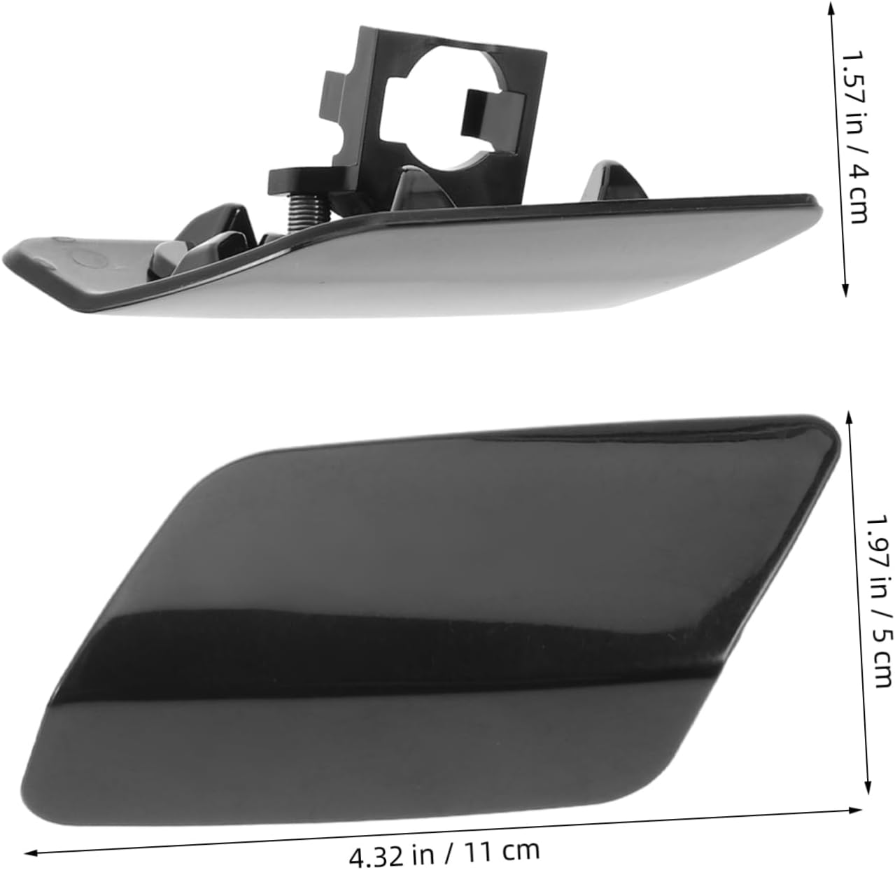 CHICAMPERA Replacement Front Headlight Washer Nozzle Cover Cap Set Left and Right for Automotive Bumper Headlight Cleaning Kit Compatible with Car Care and Maintenance image number 3