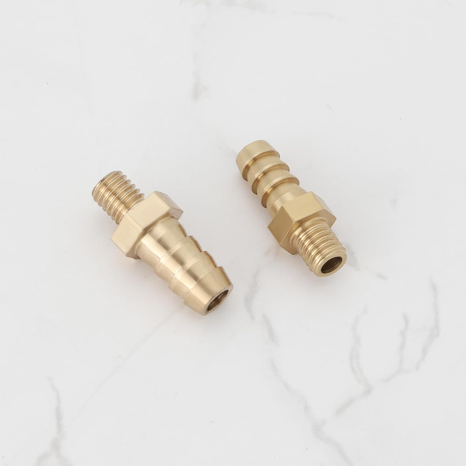 LT Easiyl 4PCS Brass Barb Hose Tail Connector Metric M5X0.8-5Mm and M5X0.8-6Mm for Pond Pool Hose Pipe Adapters Hose Barb Tail Connector Male Thread Pipe Fitting Gold image number 4