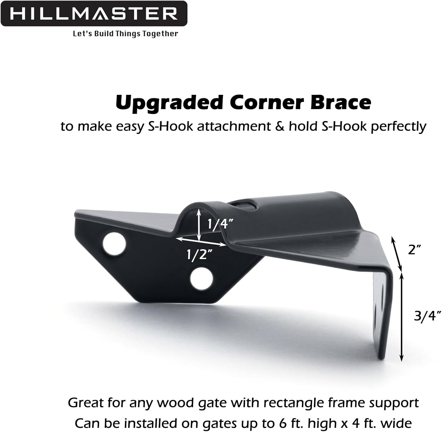 HILLMASTER Durable anti Sag Gate Kit for Wooden Fence, Anti-Sag Gate Support Cable Kit in Zinc, Anti-Sagging Fence Gate Kit Steel Gate Hardware, Wood Door Repair Kit for Outdoor, Gate Frame Kit Black