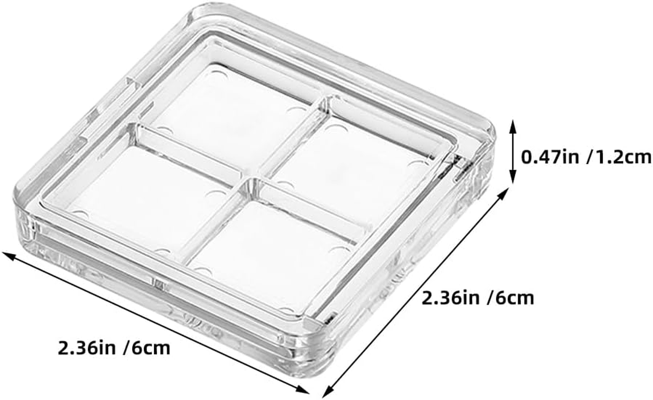 Healvian Empty Eyeshadow Box for Diy 4Pcs Portable Makeup Palette Foundation Lipstick Depotting image number 4