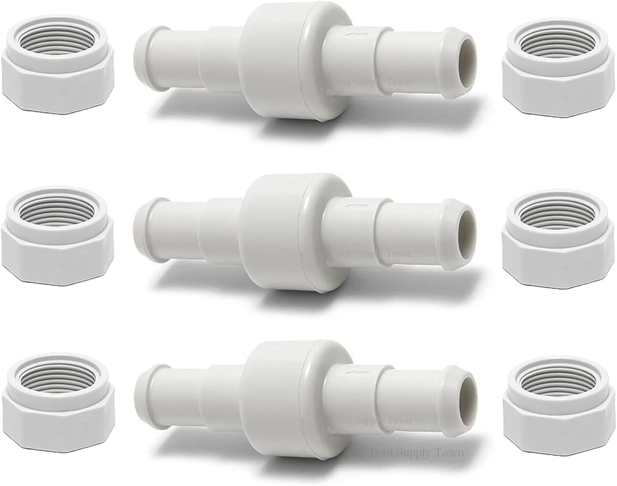 ATIE 280, 380, 180 Pool Cleaner Hose Swivel D20 and Hose Nut D15 Combo Kit Replacement for Zodiac Polaris 280, 380, 180 Pool Cleaners (4 Pack) image number 3