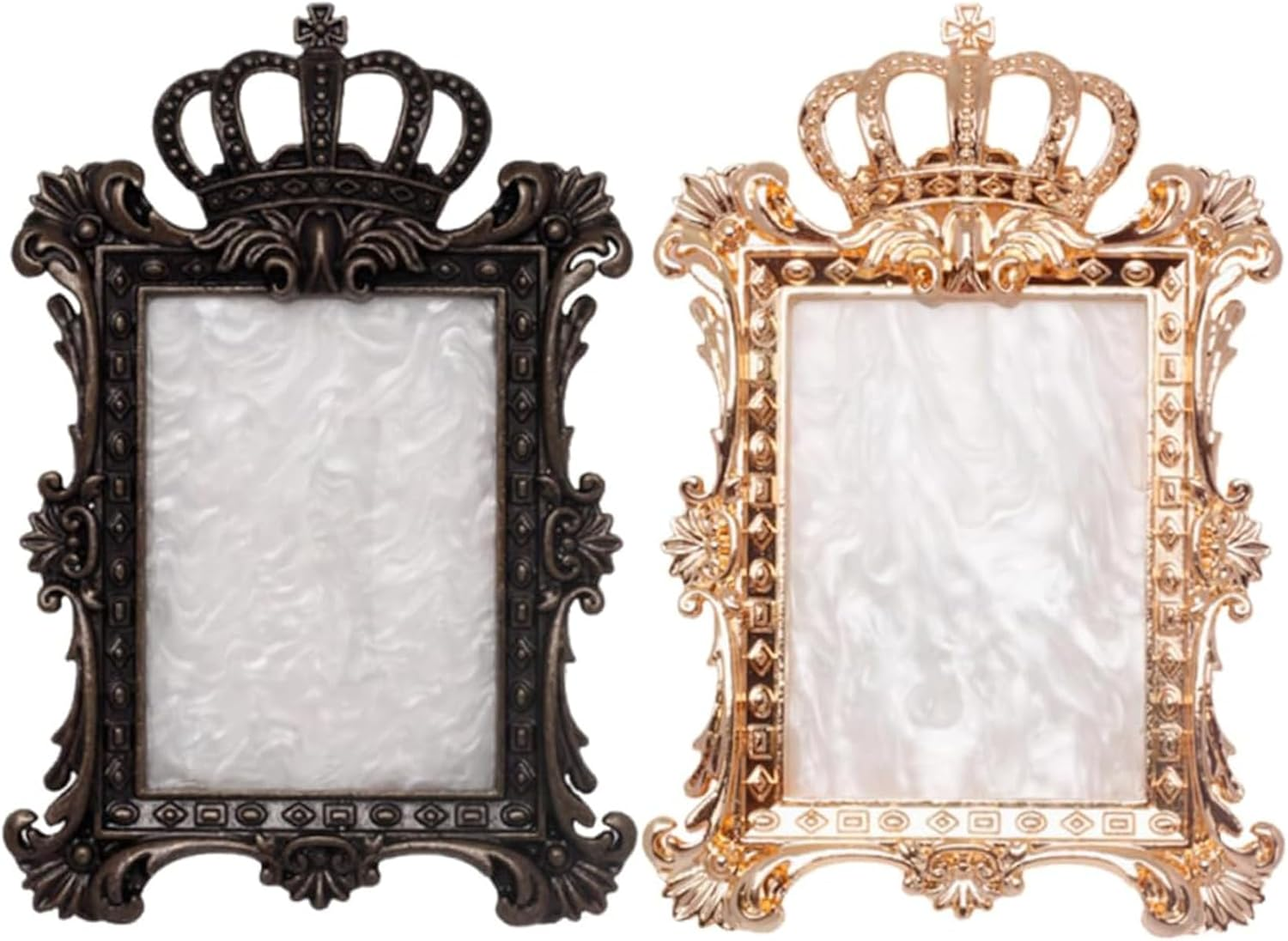 2 Pcs Nail Art Palette Nail Mixing Palette Polish Color Mixing Plate Golden Edge Nail Holder Display Board Heart Shape Cosmetic Mixing Tools (Gold)