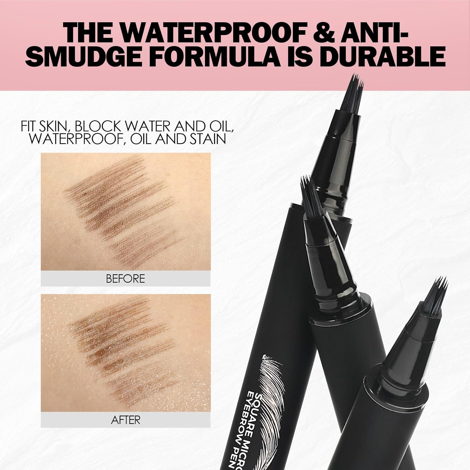 Anglicolor Eyebrow Pen Simple and Easy to Use，Microblading Pen for Eyebrows Creates Hair-Like, Natural-Looking, 3D Eyebrows,All-Day, Long-Lasting Makeup Effect (03 SLATE BROWN) image number 5