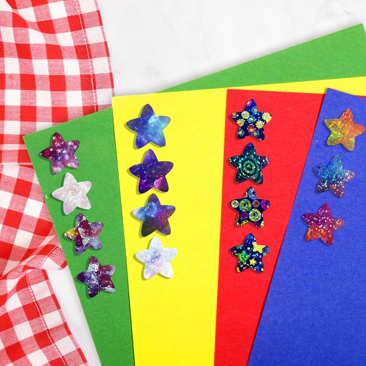 2000Pcs Small Stickers for Kids, Star Stickers, Sticker, Kids Stickers, Stickers, 2.5Cm Space Themed Stickers, Self-Adhesive and Easy to Use, Teachers and Classroom image number 6