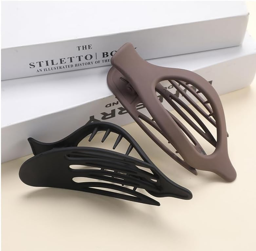 6 - Piece Set of Leaf - Shaped Flat Claw Clips, Multiple Colors Available, Must - Have Stylish Hair Accessories for Women image number 4