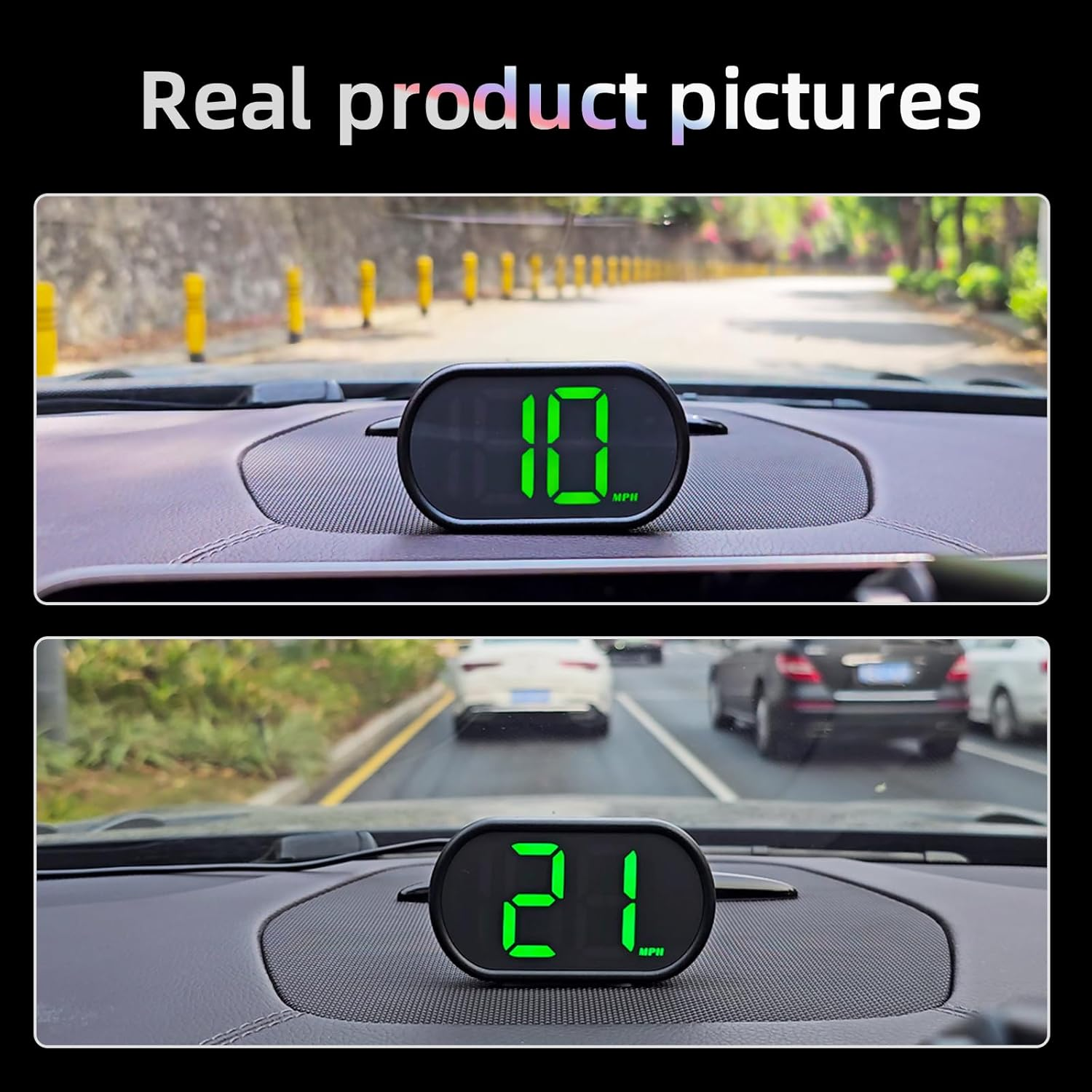 AZIJYV New Speedometer HUD GPS Digital Speed Meter KM/H Car Head up Display Suitable for All Cars,Usb Cable Plug & Play image number 6