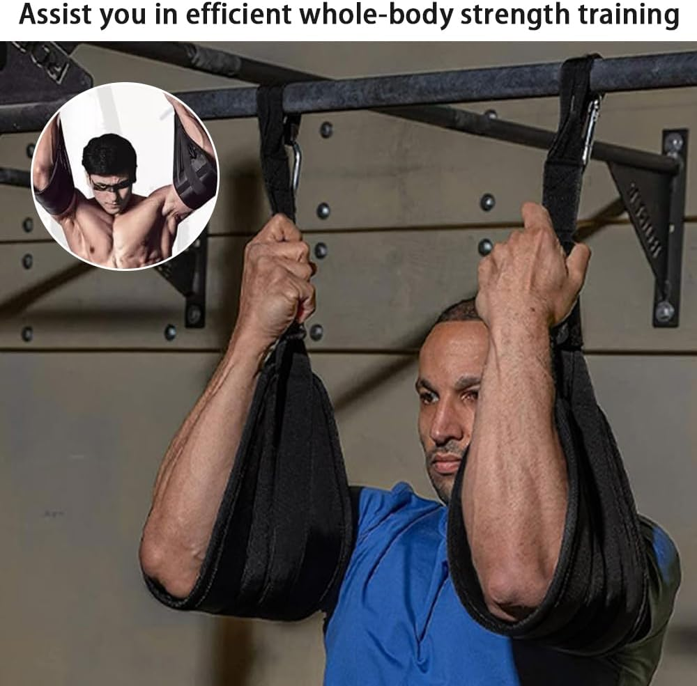 2 Pack Fitness Hanging Ab Straps,Pull up Straps,Arm Pull up Workout Support,Abdominal Training Workout Equipment,Arm Support Slings,Fr Home,Gym Workout image number 1