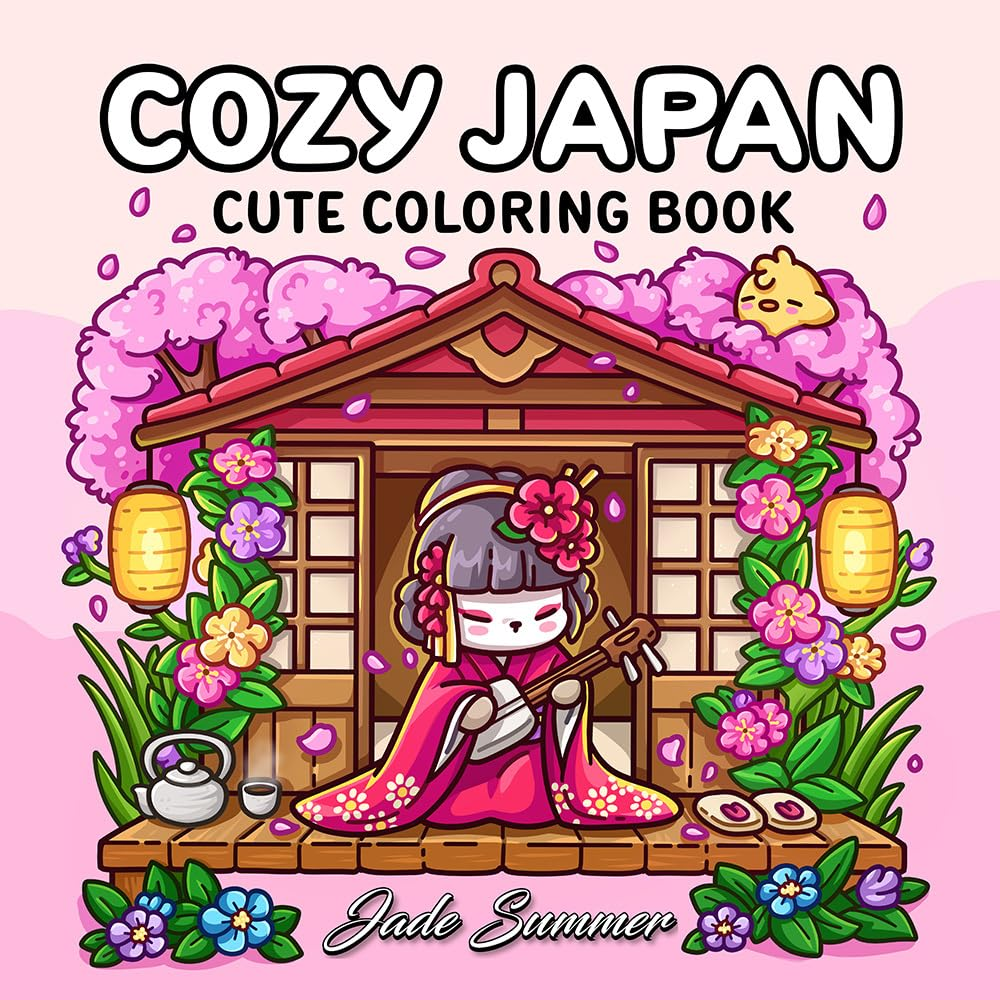 Cozy Japan: Cute Coloring Book for Adults and Teens with Charming Characters and Delightful Japanese Scenes for Relaxation image number 2