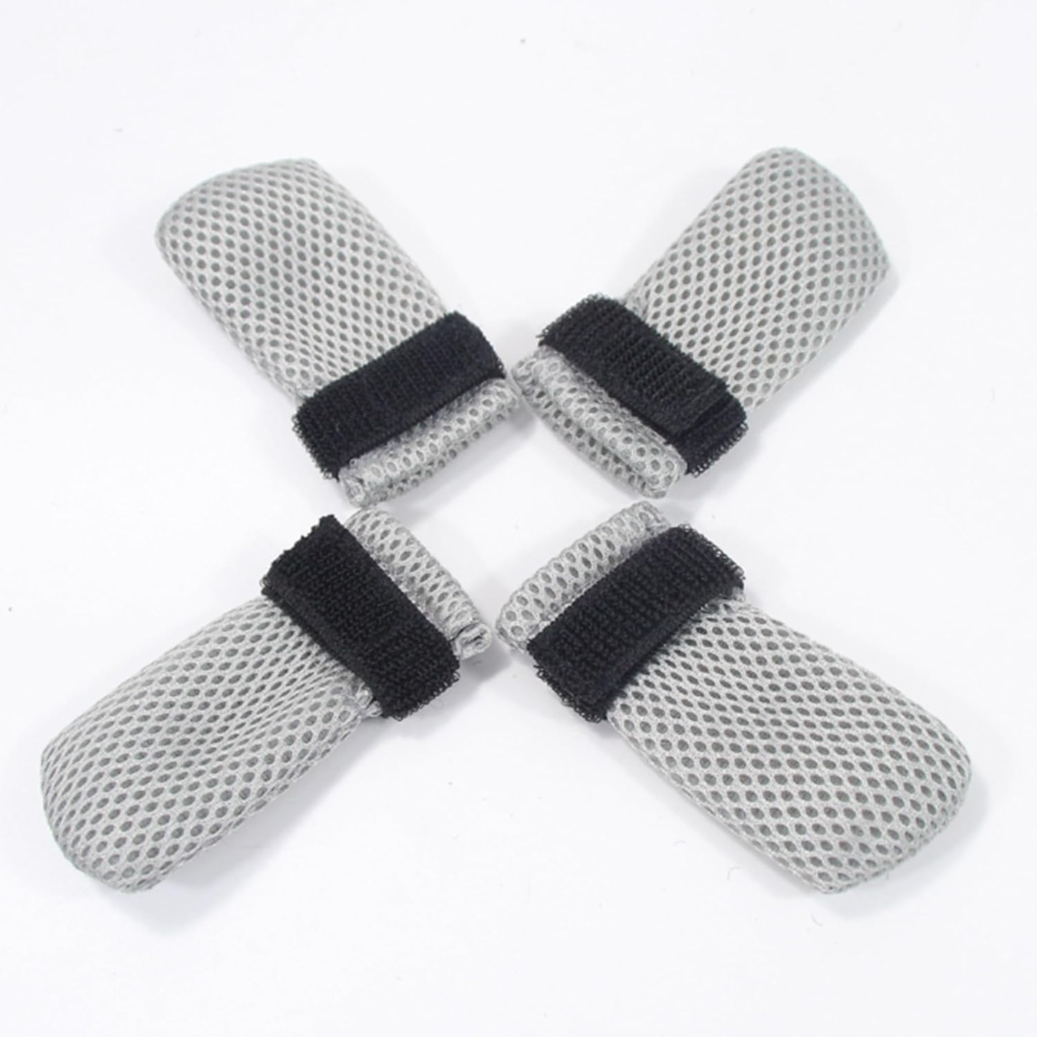 Niuhong 4 Pieces Cat Shoes Bathing Adjustable Cat Boots Breathable Mesh Scratch Protection Pet Cat Paw Protection Anti-Scratch Bathing Shaving Cutting Nails (L) image number 1