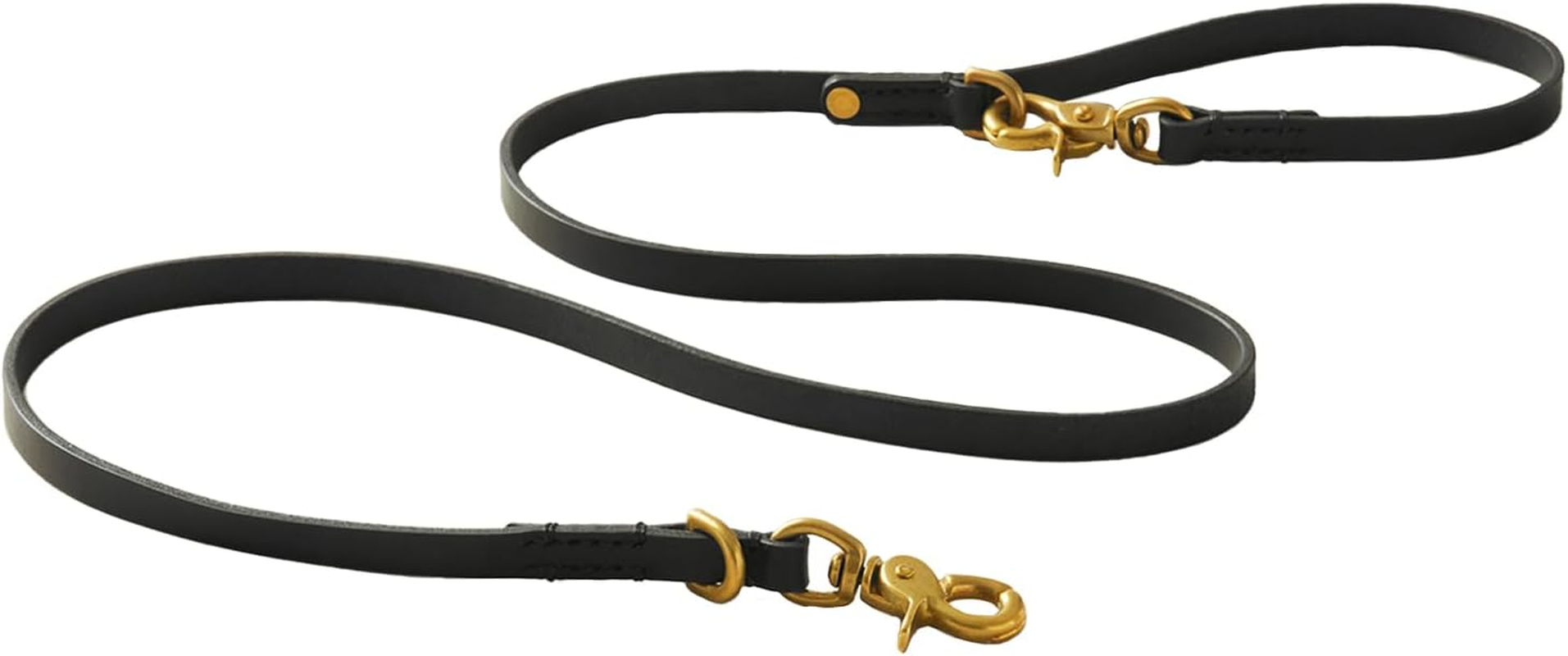 We Original All Leather Lead - Black (M) for Medium and Large Dogs/Good Manners Dog Series image number 6