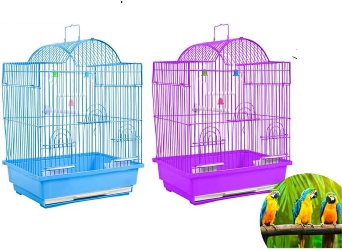 1SET Bird Cages Bird Cage Pet Cages Aviary Travel Budgie Parrot Toys Differnce Design/Size (1X 30X23X39Cm PET-1542) image number 5