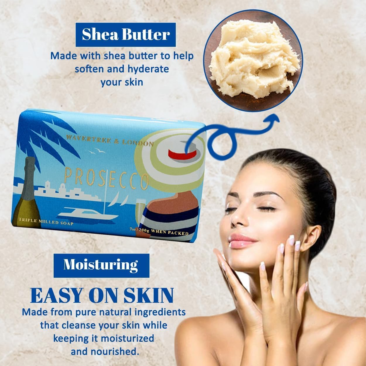 Wavertree and London Prosecco Soap Bar 200 G