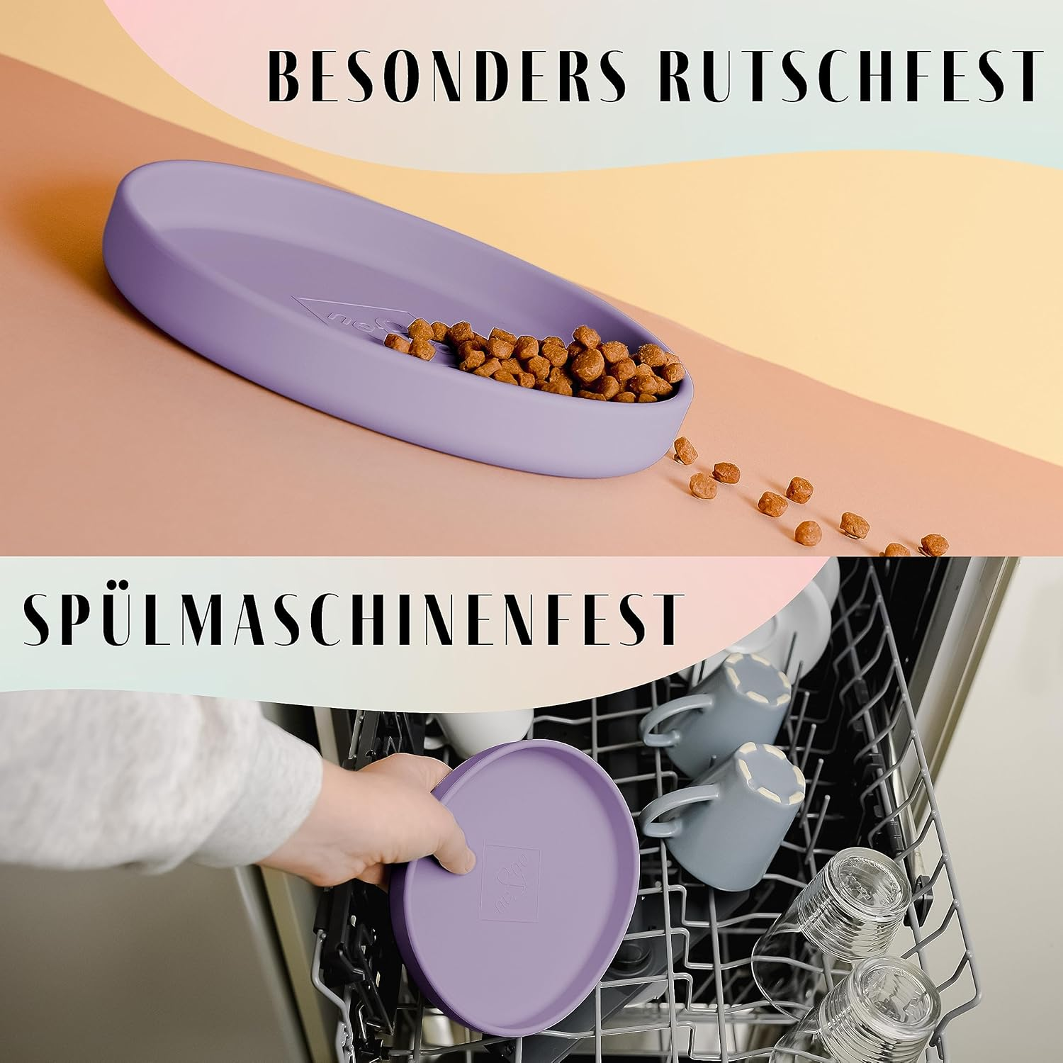 Ne&No Nala Collection Feeding Bowl for Cats Flat Cat Bowl Silicone Bowl Wide Feeding Bowl Cat Cat Bowl Silicone Bowl Cat Food Plate image number 1