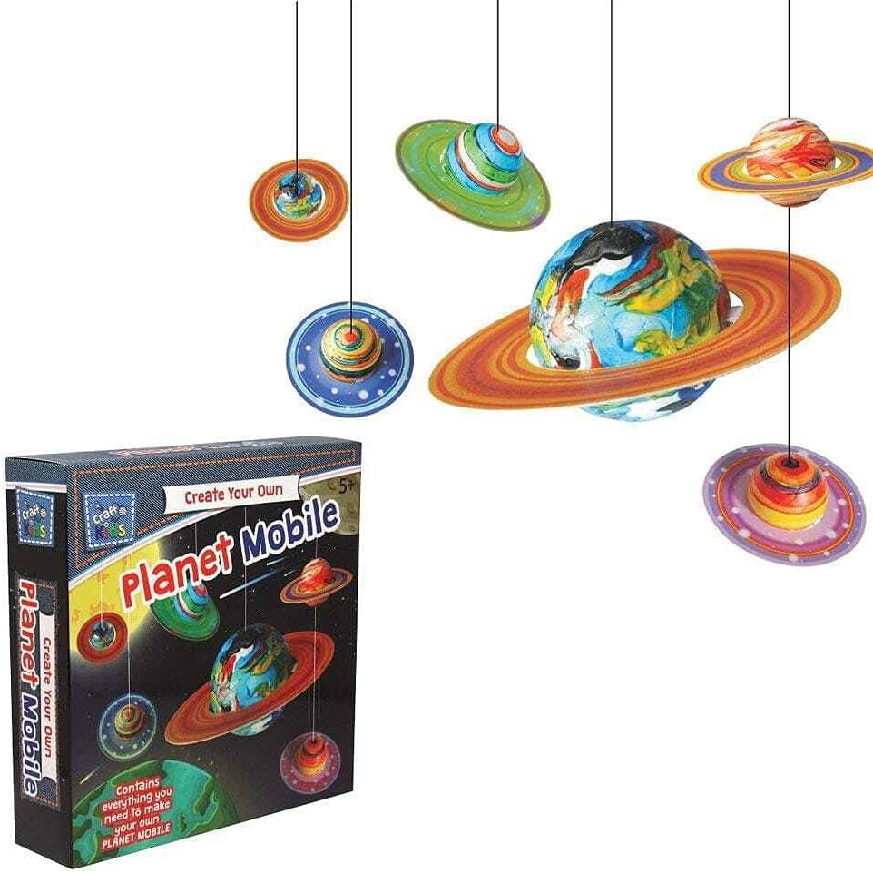 Create Your Own Planet Mobile - Kids Craft Kit - All Crafting Materials Included - Age 5+ image number 1
