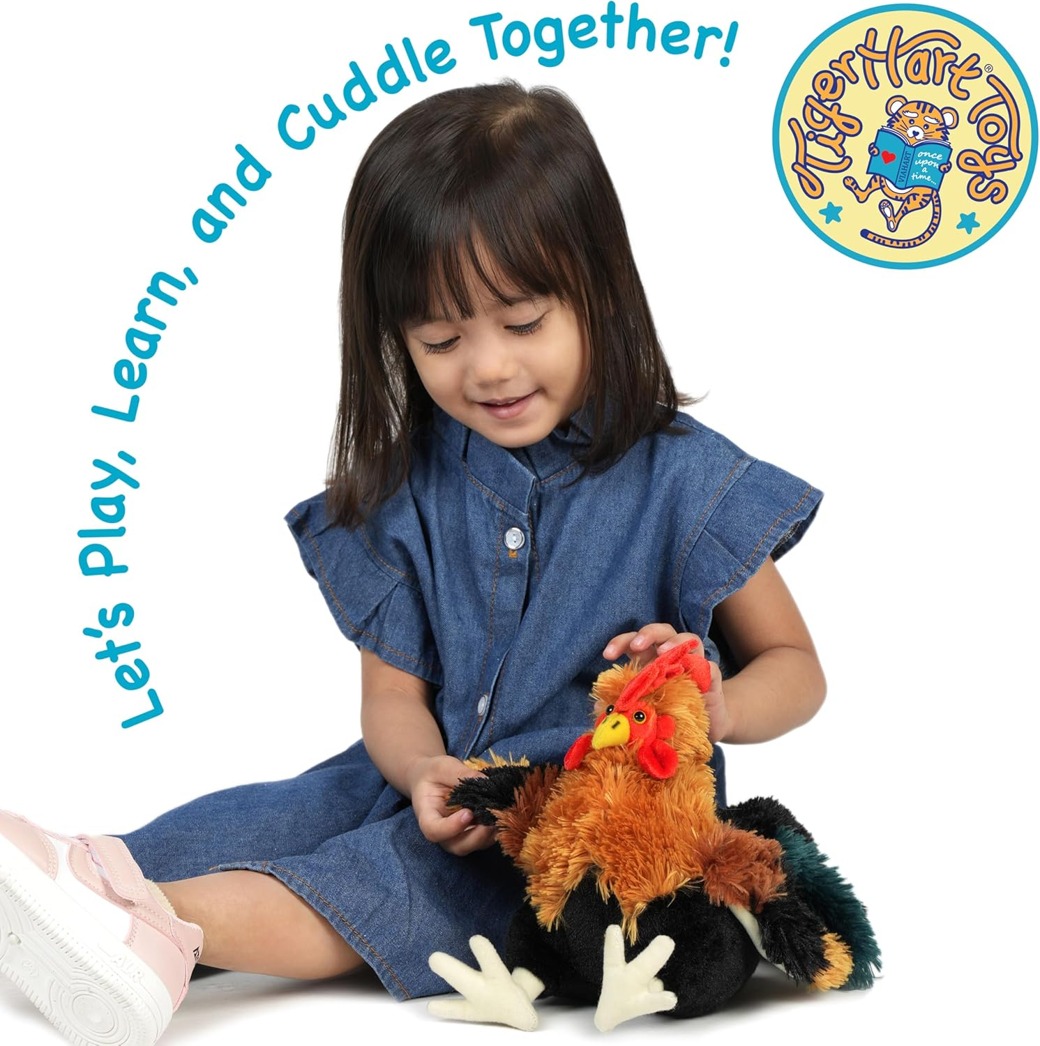 Riley the Rooster - 8 Inch Chicken Stuffed Animal Plush image number 2