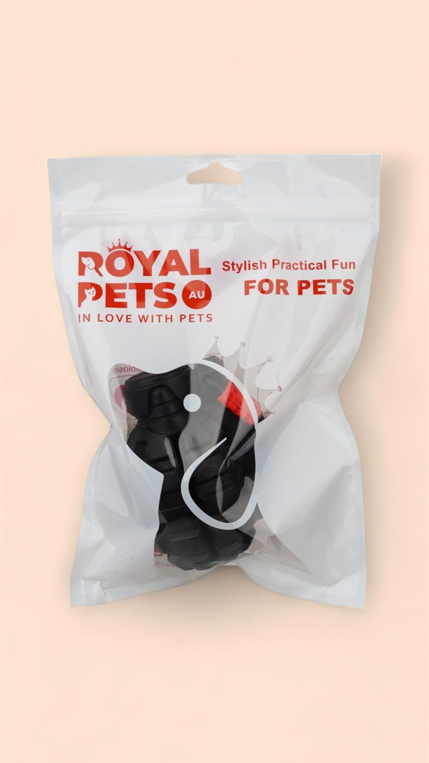 Royal Pets AU Indestructible, Durable & Tough Grenade Dog Chew Toy (Black) image number 4