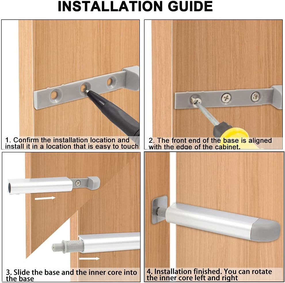 Magnetic Push Latches for Cabinet 16 Pack Drawer Push to Open Door Latch Heavy Duty Touch Latch Hardware Push Release Latch and Catch RV Closet Magnet Press to Open Kitchen Cupboard Strong Pop Out image number 3