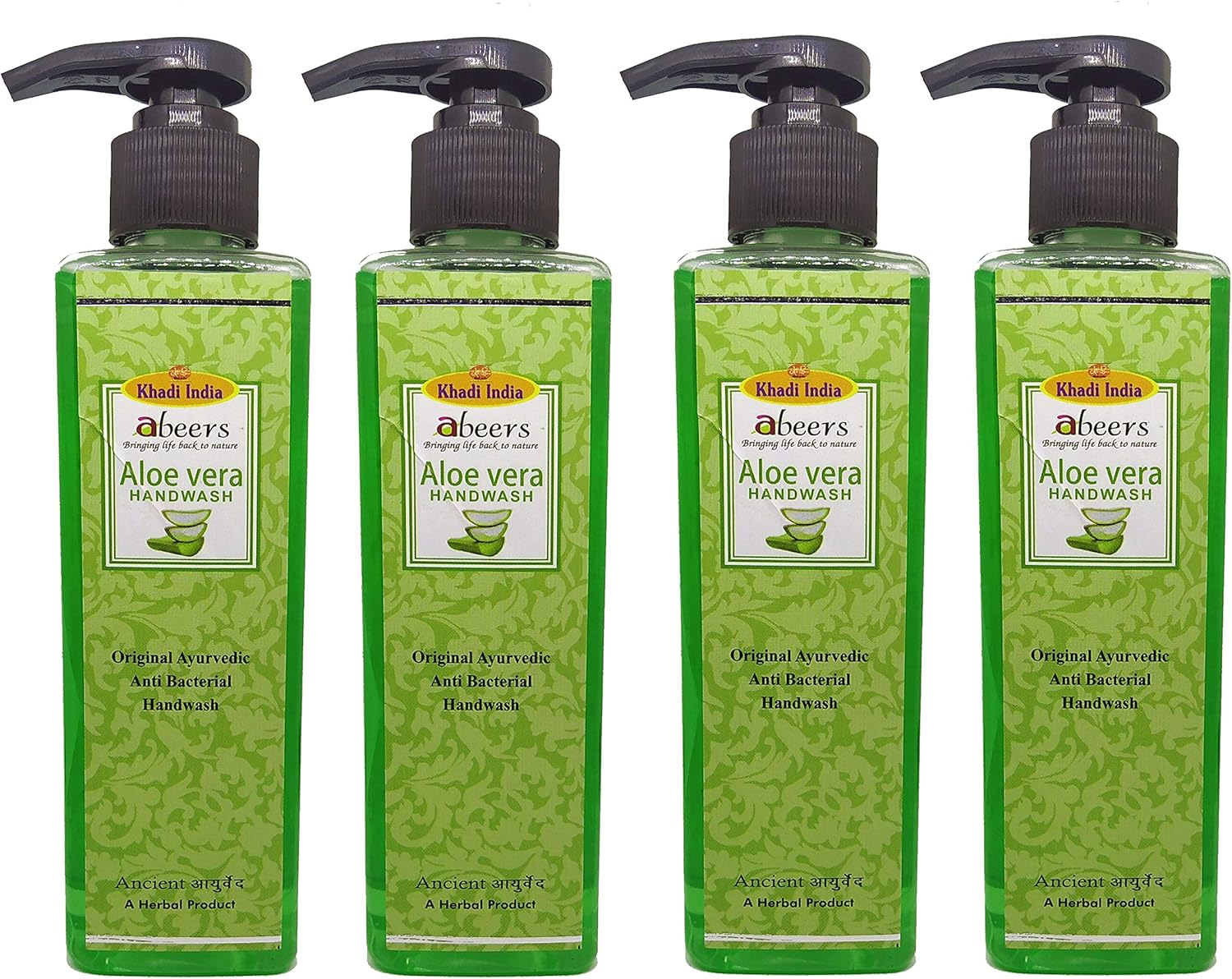 Khadi Abeers Aloevera Hand Wash - Pack of 4 (1000Ml), 250 Ml (Pack of 4)