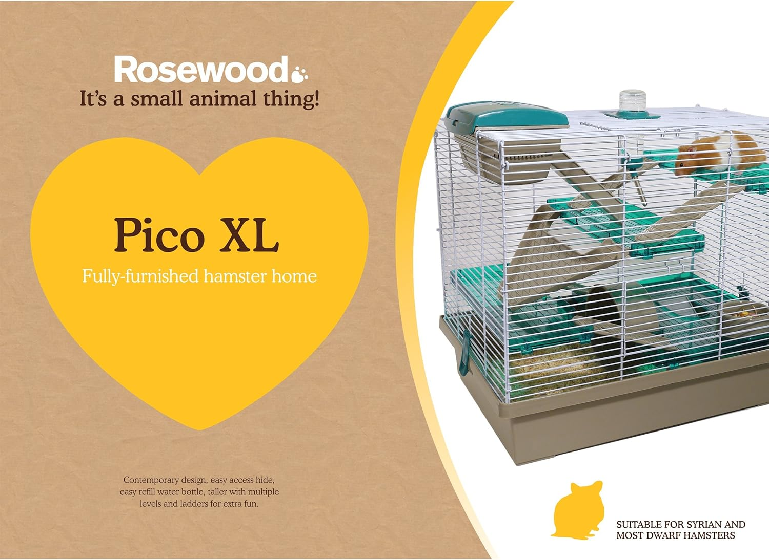 Rosewood Small Animal Pico Hamster Cage, Translucent Teal, X-Large image number 1