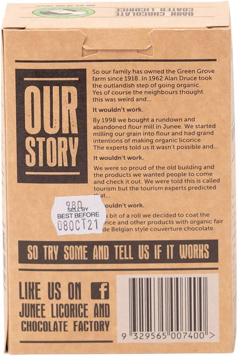 Green Grove Organic Green Grove Organic Dark Chocolate Coated Licorice, 180 G image number 1