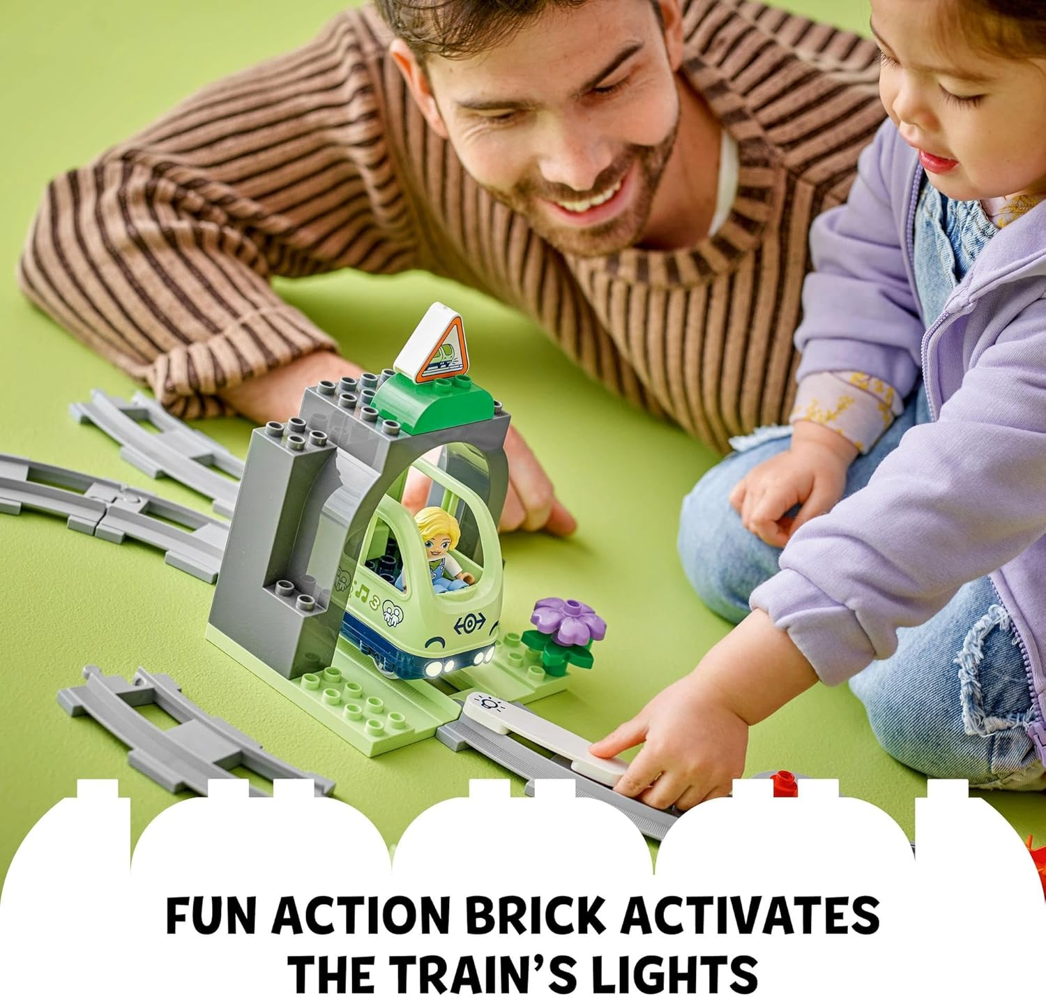 LEGO DUPLO Train Tunnel and Tracks Expansion Set, Montessori Learning Toy for Toddlers, Building Blocks Playset, Educational Kids' & Baby Toy for 2+ Year Old Boys & Girls 10425 image number 1