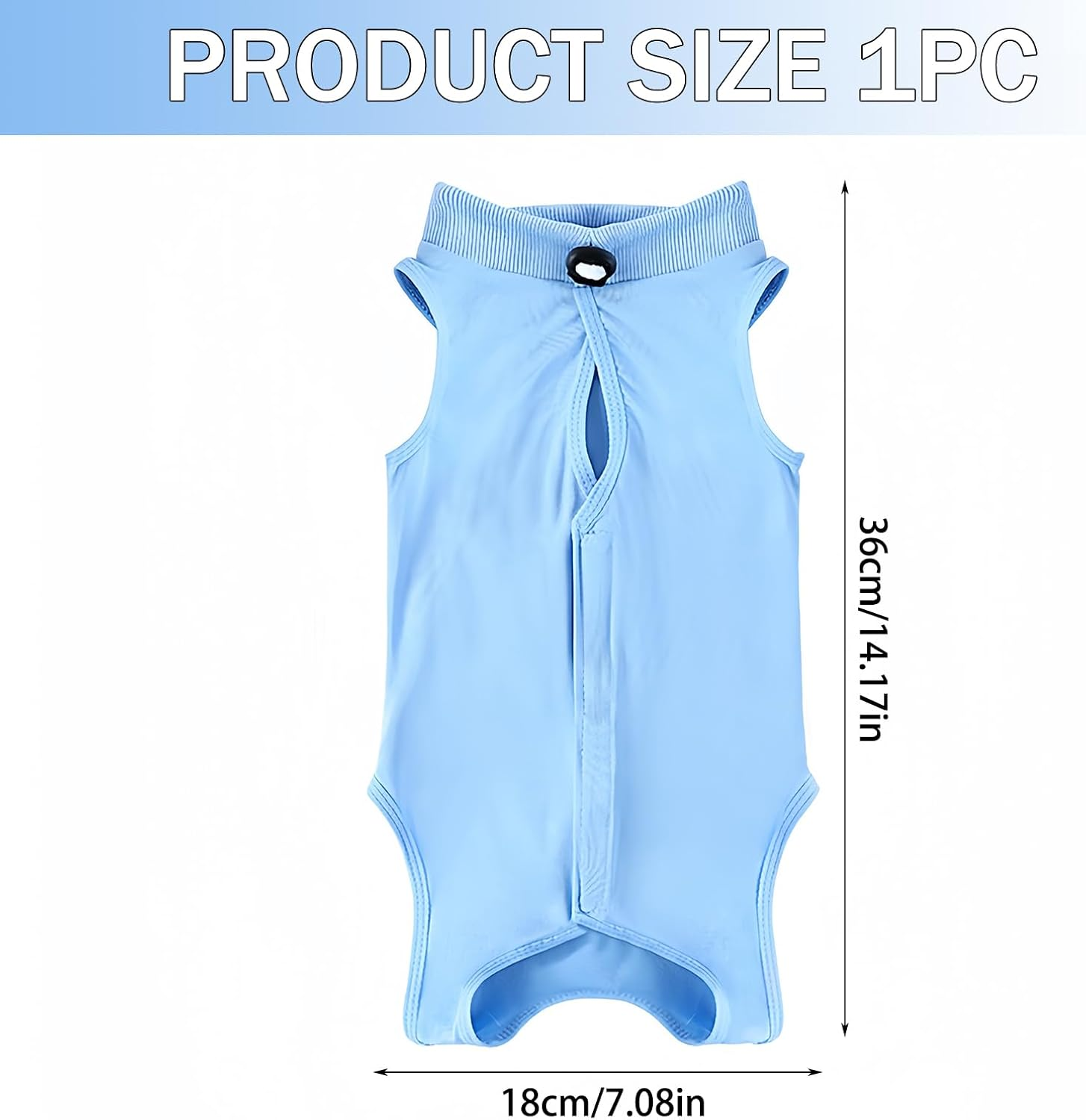 Cat Bodysuit after Surgery Body for Cats Clothing Anti-Licking for Abdominal Wounds Soft Blue M Code Number after Surgery Wear E-Collar Alternative for Cat, Abdominal Wounds or Skin Diseases image number 4