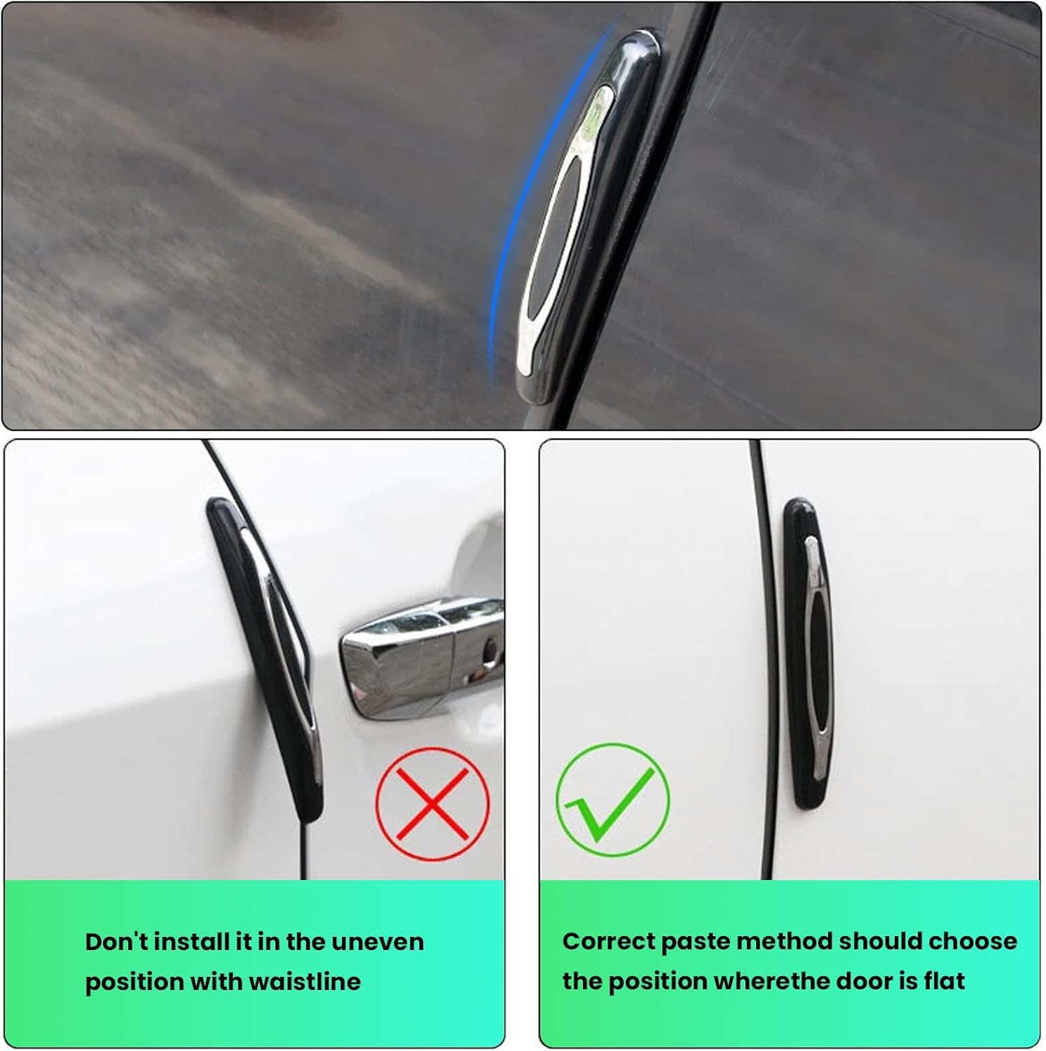 4-Pack Car Door Edge Guards, Vehicle Side Door Self-Adhesive Anti-Scratch Strip, Universal Exterior Car Accessories for SUV Pickup Truck image number 6