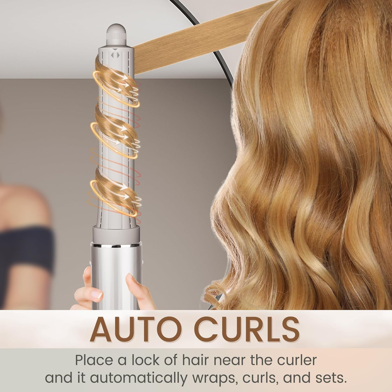 Chivixe 1.2In Long Hair Curling Barrel Attachment for Shark Flexstyle, Auto-Wrap Curling Iron Curlers to Create Natural Classic and Textured Waves Loose Curls Waves image number 4