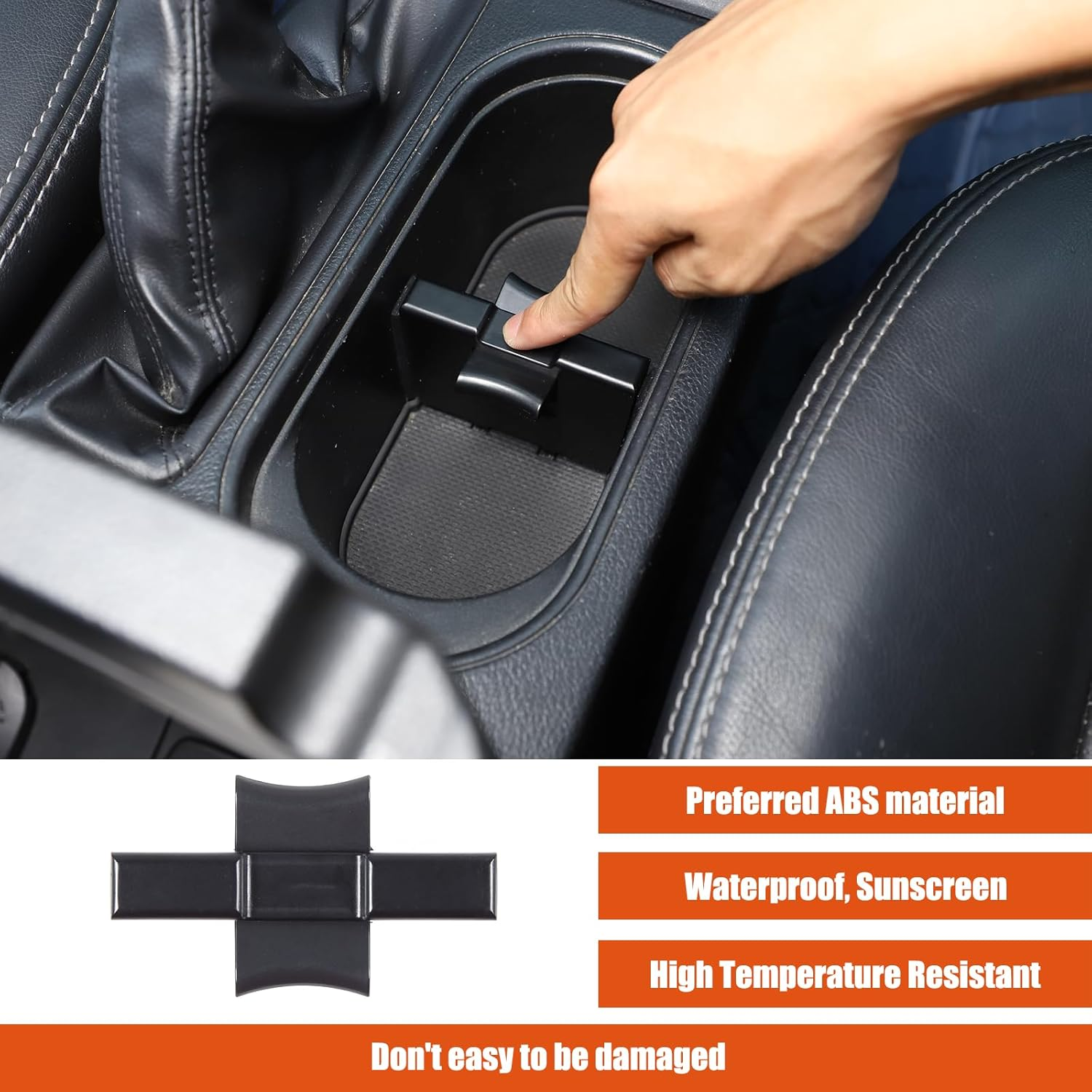 Yinaniutos Cup Holder Insert Divider Compatible with 2014-2018 Subaru Forester, 2010-2014 Subaru Outback/Legacy, Center Console Drinks Holder Divider Replace image number 2