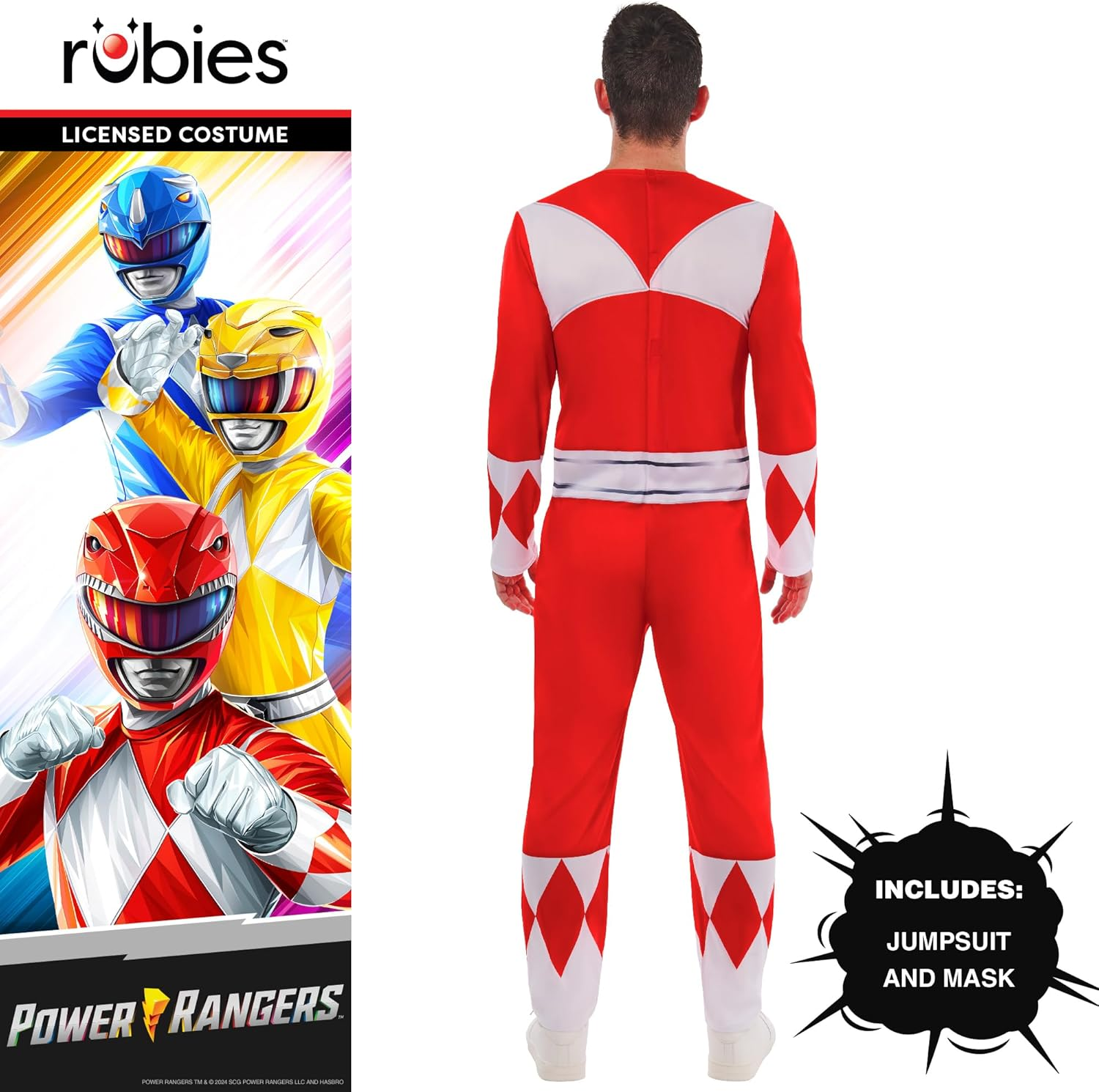 Red Ranger Deluxe Costume for Adults - Power Rangers - Large image number 4