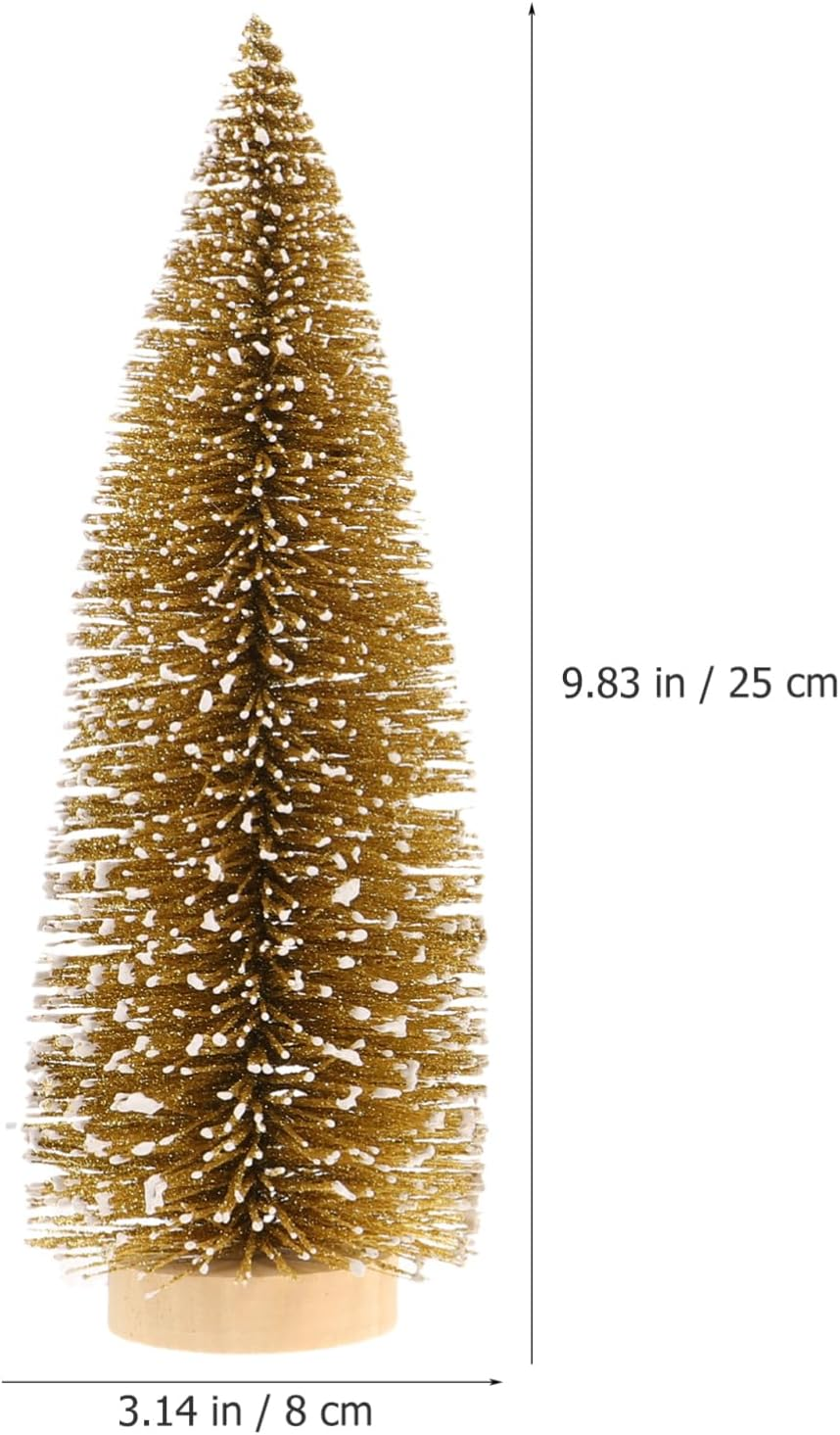 12Pcs Xmas Tree Pendants Desktop Christmas Decorative Flocking Adornment Craft Supplies for Christmas Tree Flowers Decorations image number 4