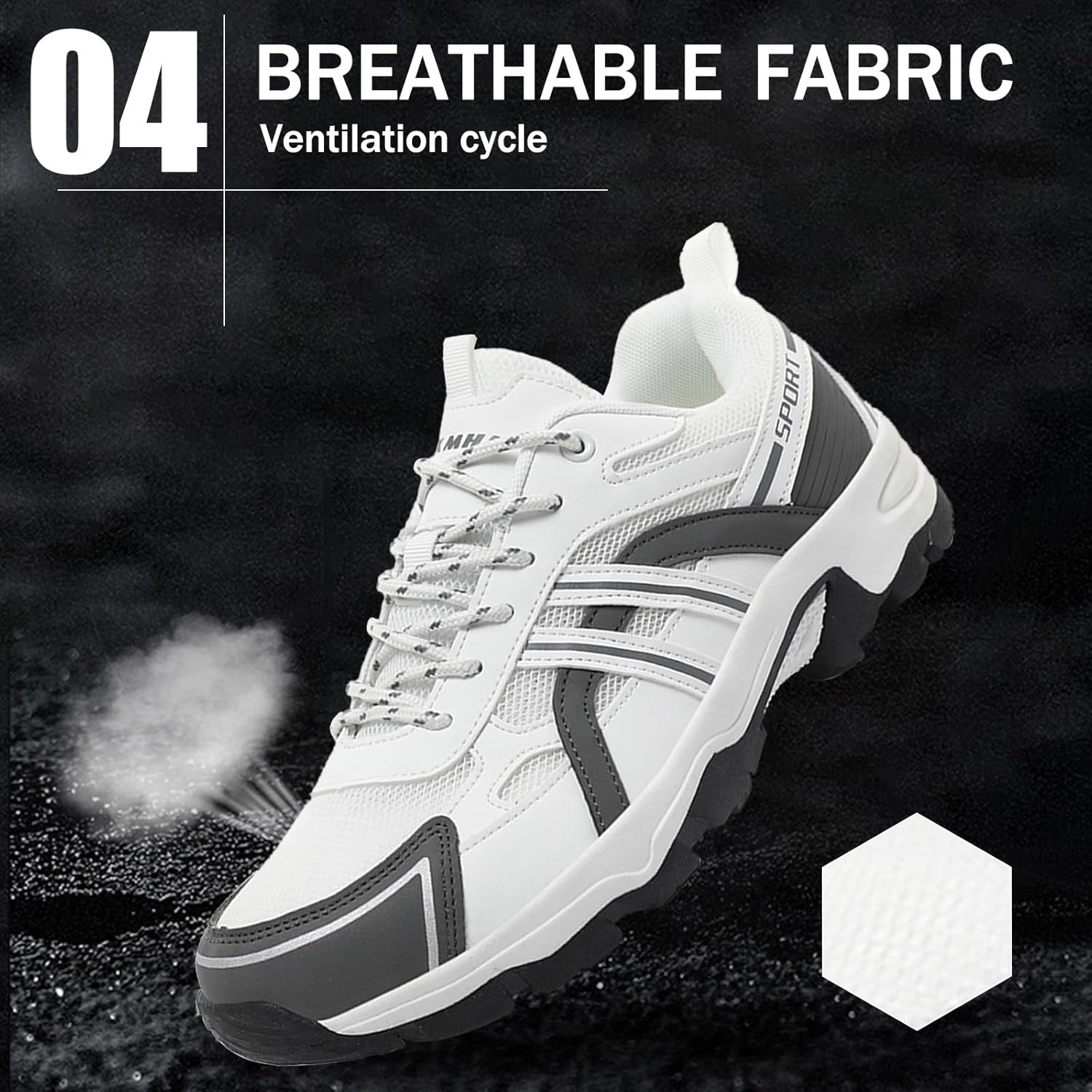 YNIQUE Mens Womens Hiking Shoes Running Lightweight Comfortable anti Slip Low Tops Outdoor Camping Walking Work Shoes image number 1