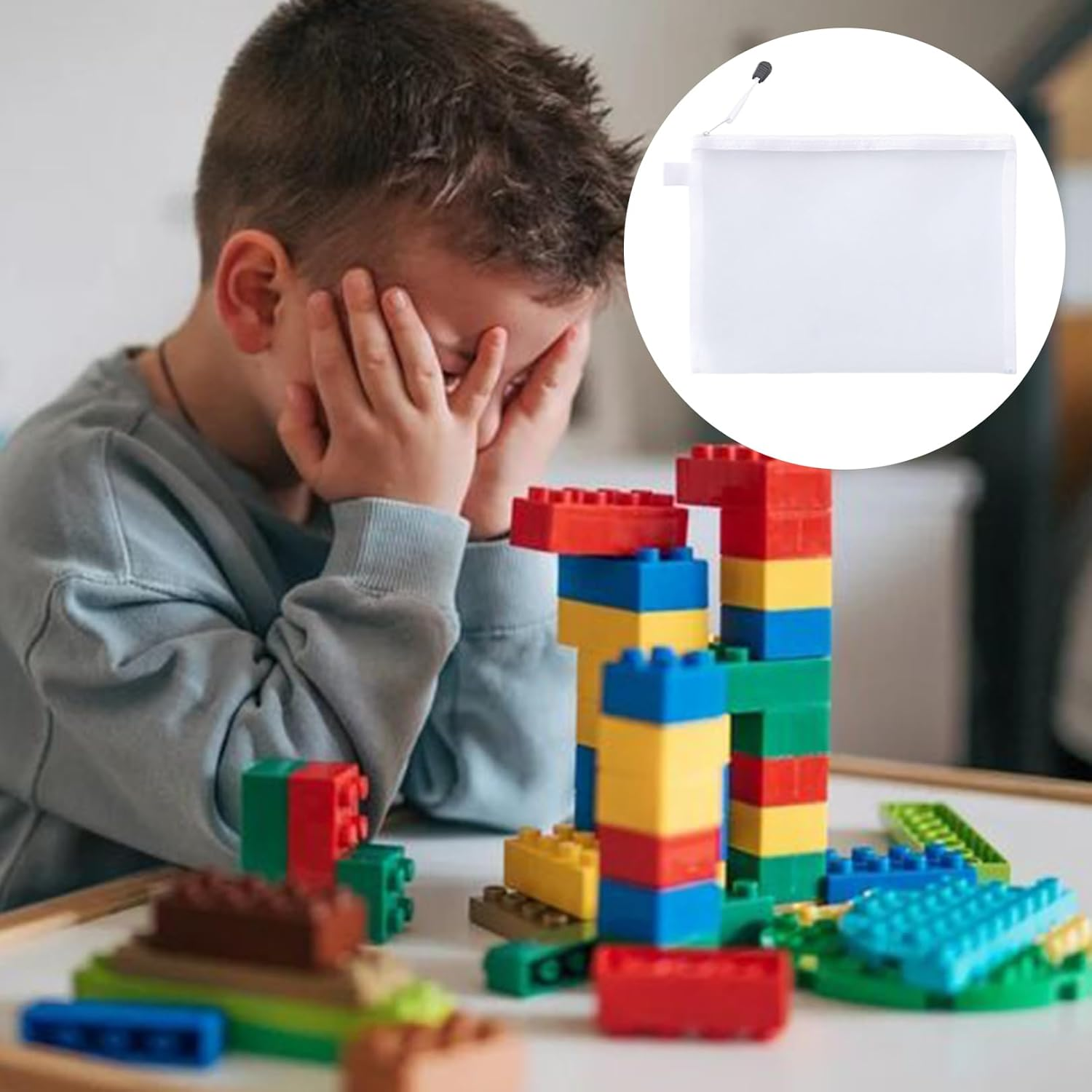 Set of 4 Small Cosmetic Bags, Bag Organiser, Small Cosmetic Bag for Handbag, Multifunctional Make-Up Bag, Small, Fashionable Make up Bag, Suitable for Men, Women, Outdoor Travel Use (White)