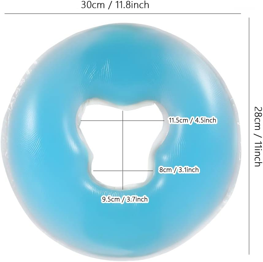 Silicone Pillow Soft Massage Face Relax Pillow Headrest, Soft Reusable Relax Pad Face Relax Pillow Face SPA Beauty Salon Skin Care Pillow for Head Support [Sky Blue] image number 3