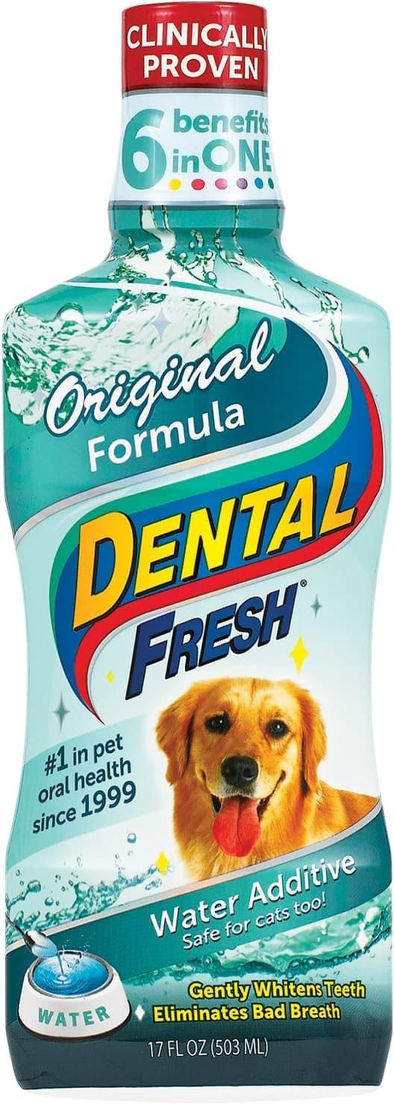 Dental Fresh Water Additive, 503Ml - Original Formula for Dogs - Clinically Proven, Simply Add to Pet&rsquo;S Water Bowl to Whiten Teeth, Eliminate Bad Breath, and Improve Oral Health image number 3