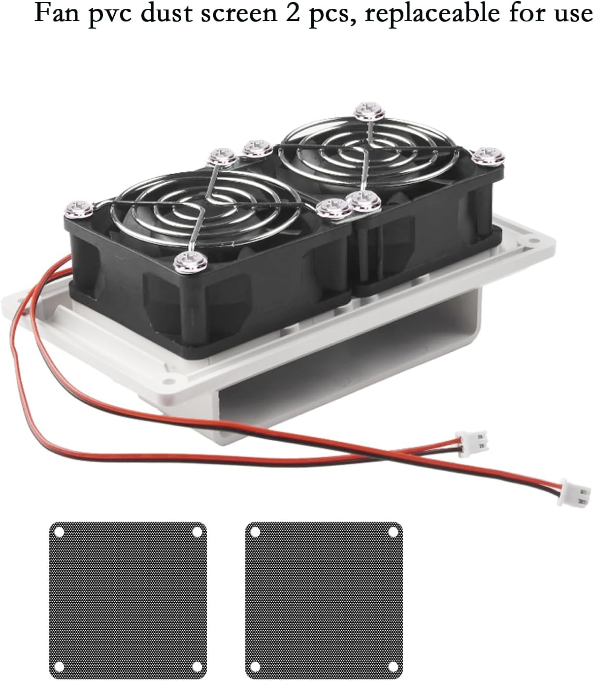 Ronyaoko Side Vent Fan,Ventilation Exhaust Fan,12V RV Side Air Vent Fan, Modified Accessories Extractor Fan, for Motorhome, Caravan, Trailer, Small Space inside Ventilation (White) image number 3