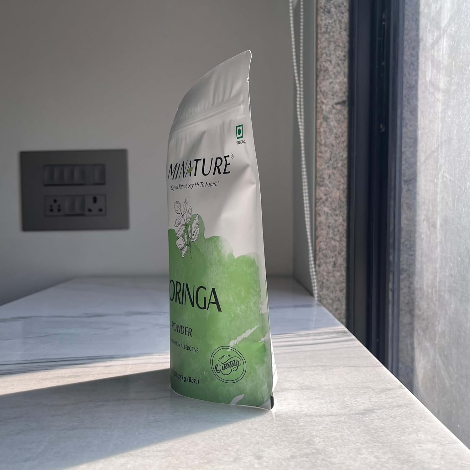 Mi Nature Premium Moringa Leaf Powder 227 Gram (08 Oz) | 100% Pure Superfood from Indian Drumstick Tree| for Smoothies| Vegan & Preservative Free image number 3