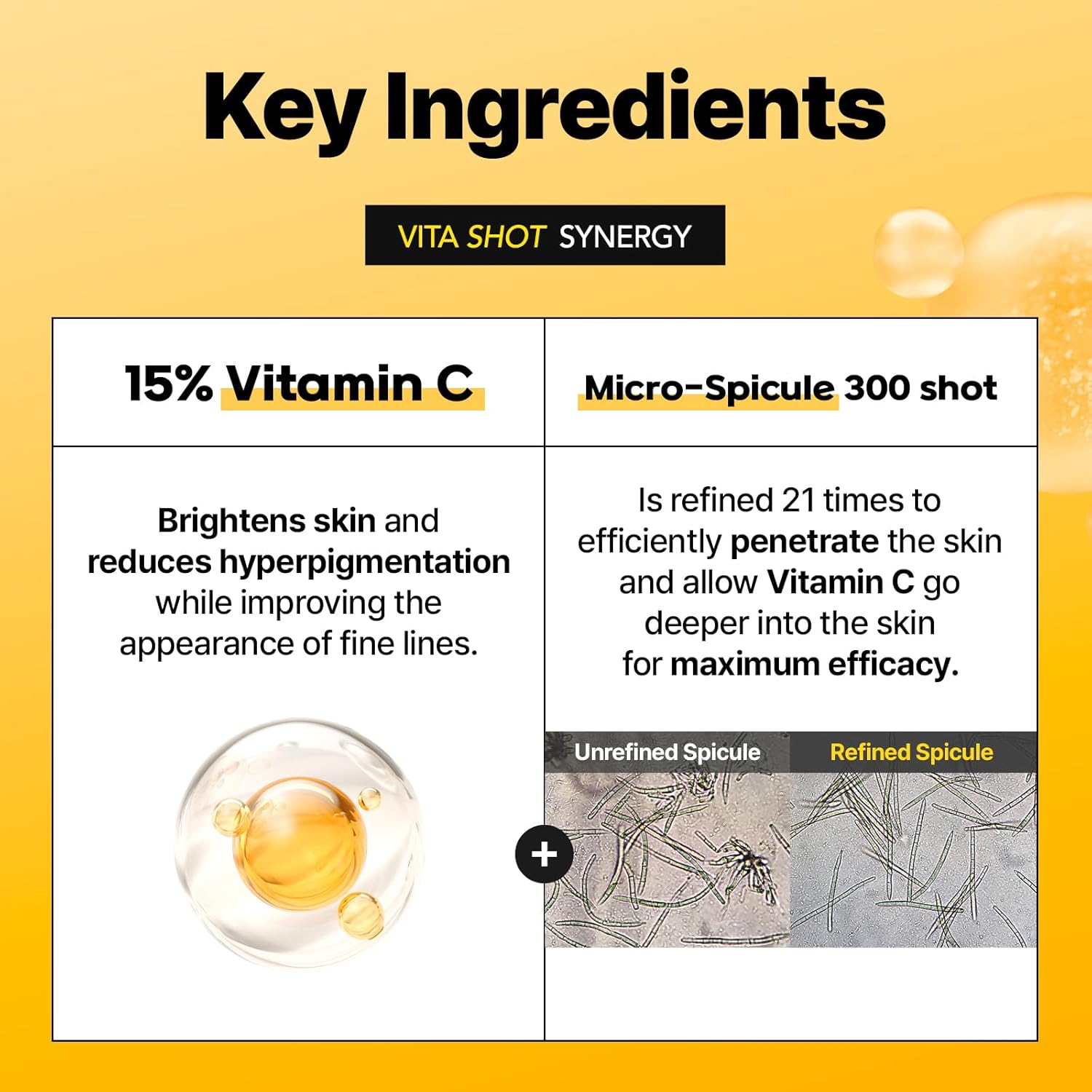 Cell Fusion C Toning C Vita Shot Ampoule, 15% Vitamin C + Spicule 300 Shot, Skin Booster Serum for Face, Exfoliation & Dark Spots, 20G / 0.7 Oz. image number 6