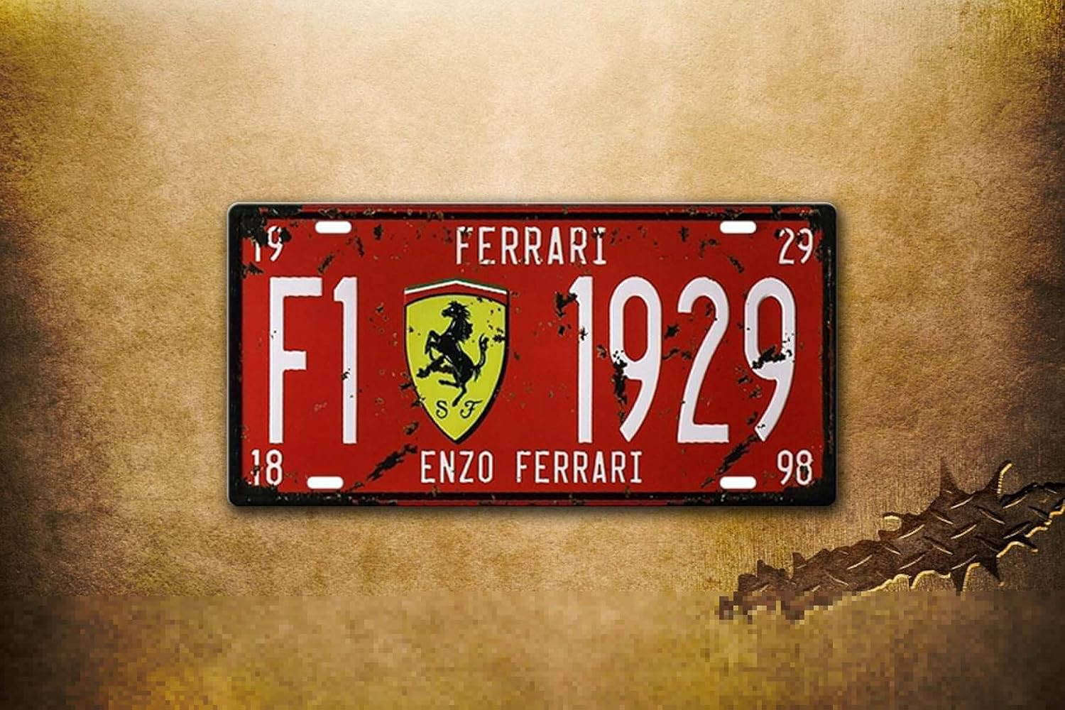 BAYABU Metal Tin Signs Car Plate Enzo Ferrari Bar Pub Cafe Home Decor Retro Poster Vintage Wall 6 X 12 Inches image number 3