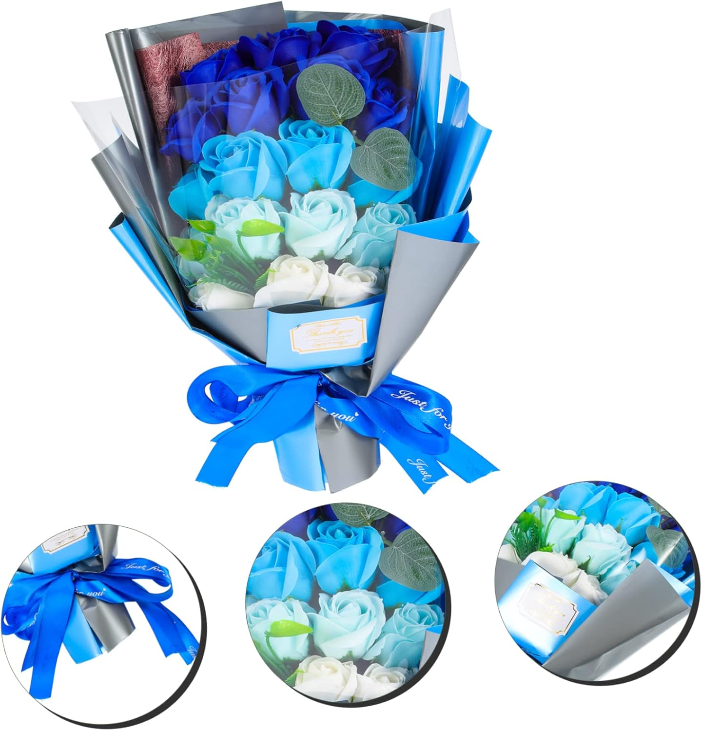 Alipis 1 Set Soap Flower Bouquet Present Soap Flowers Decorative Box Eternal Floral Arrangement for Valentine'S Day Anniversary Birthday for Home Decor and Spa image number 5